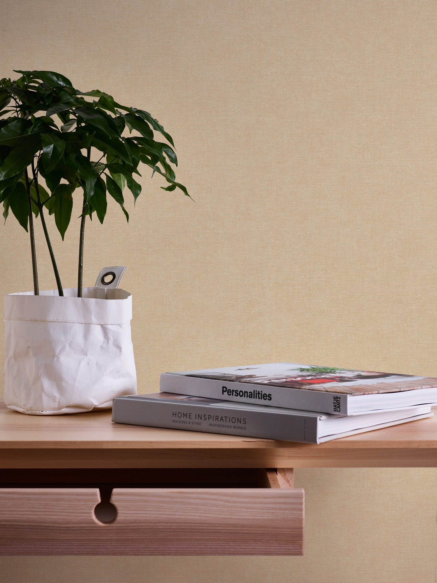living walls Vliestapete »Smart Surfaces einfarbige Tapete Unitapete Struktur-Optik Landhaus«, matt, Vliestapete Textil-Optik für Schlafzimmer Küche Wohnzimmer Uni Design