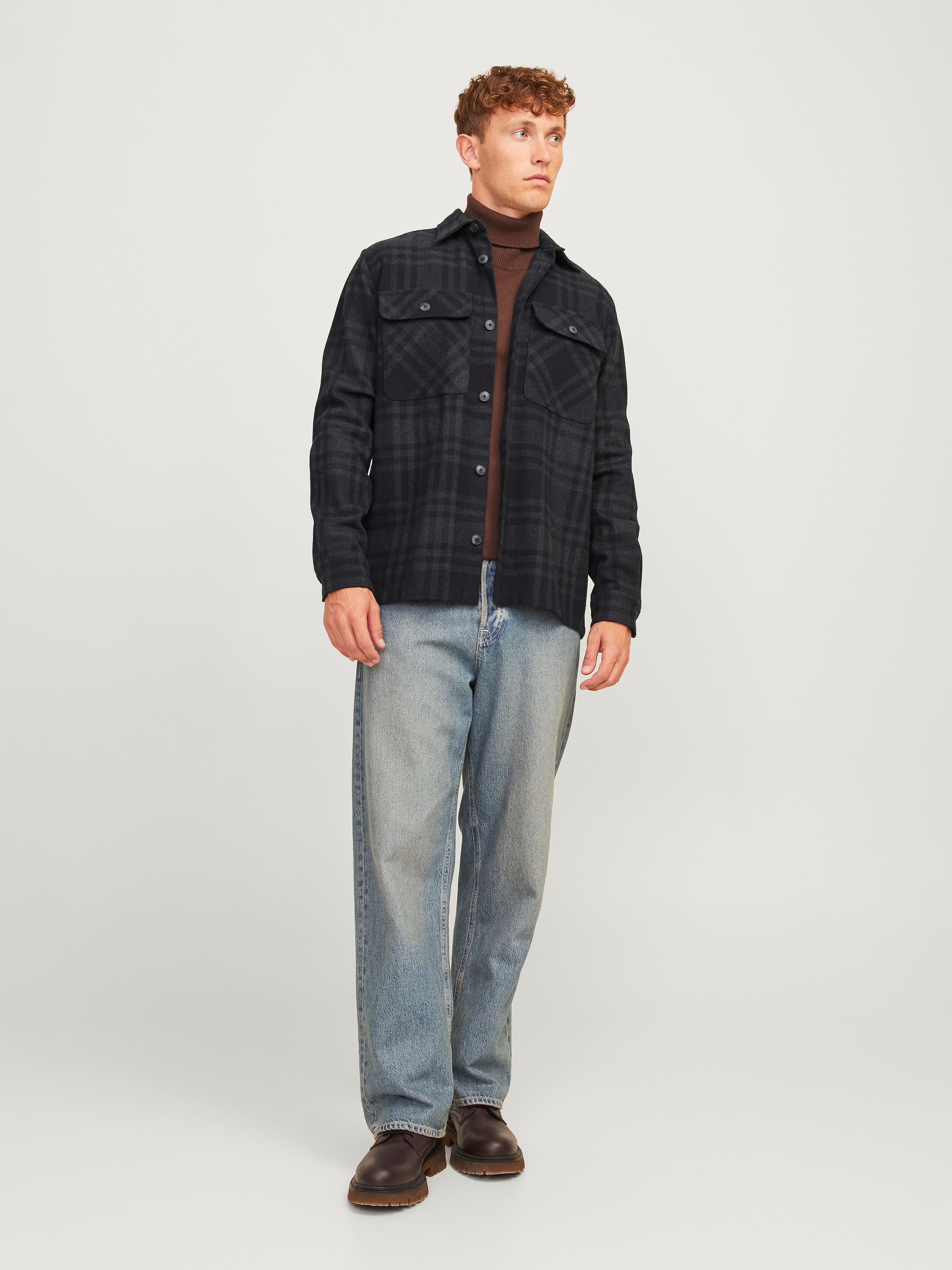 Jack & Jones Langarmhemd »JPRRAYMOND MELANGE CHECK LS OVERSHIRT SN«