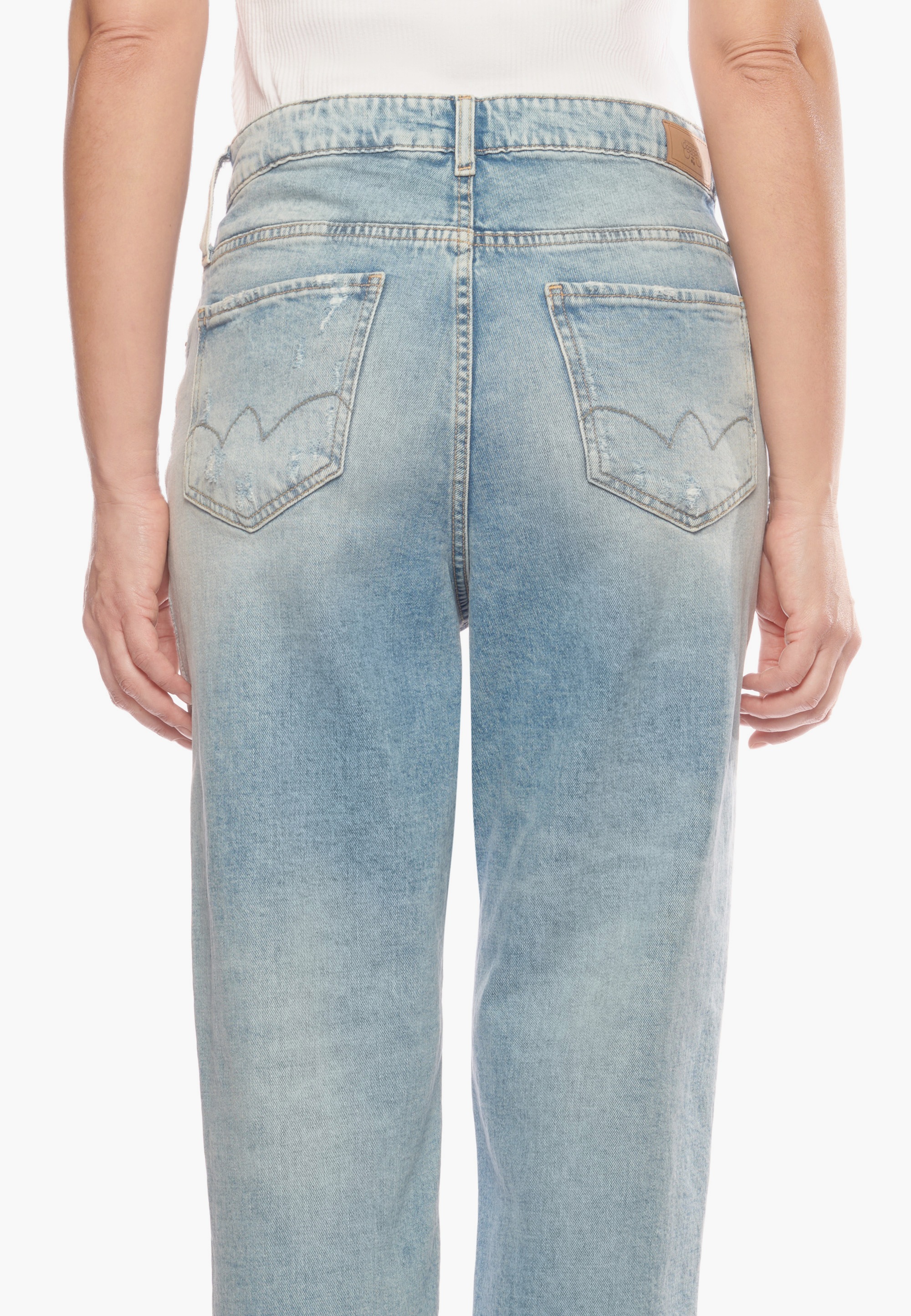 Le Temps Des Cerises 7/8-Hose »JEAN FEMME COSY«, mit asymmetrischem Verschluss