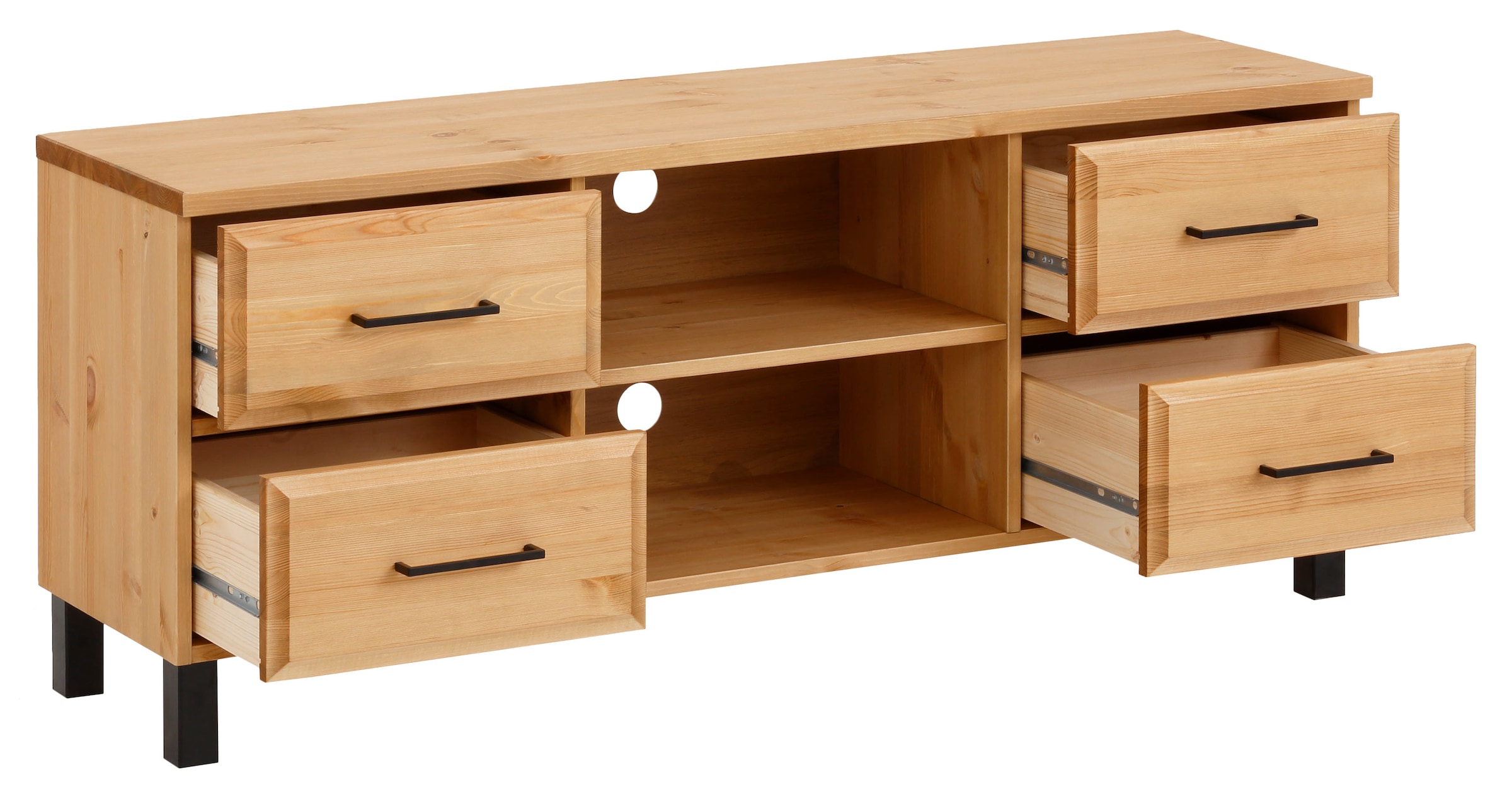 Home affaire TV-Board »Kemi«, Breite 130 cm, aus massiver Kiefer, FSC®