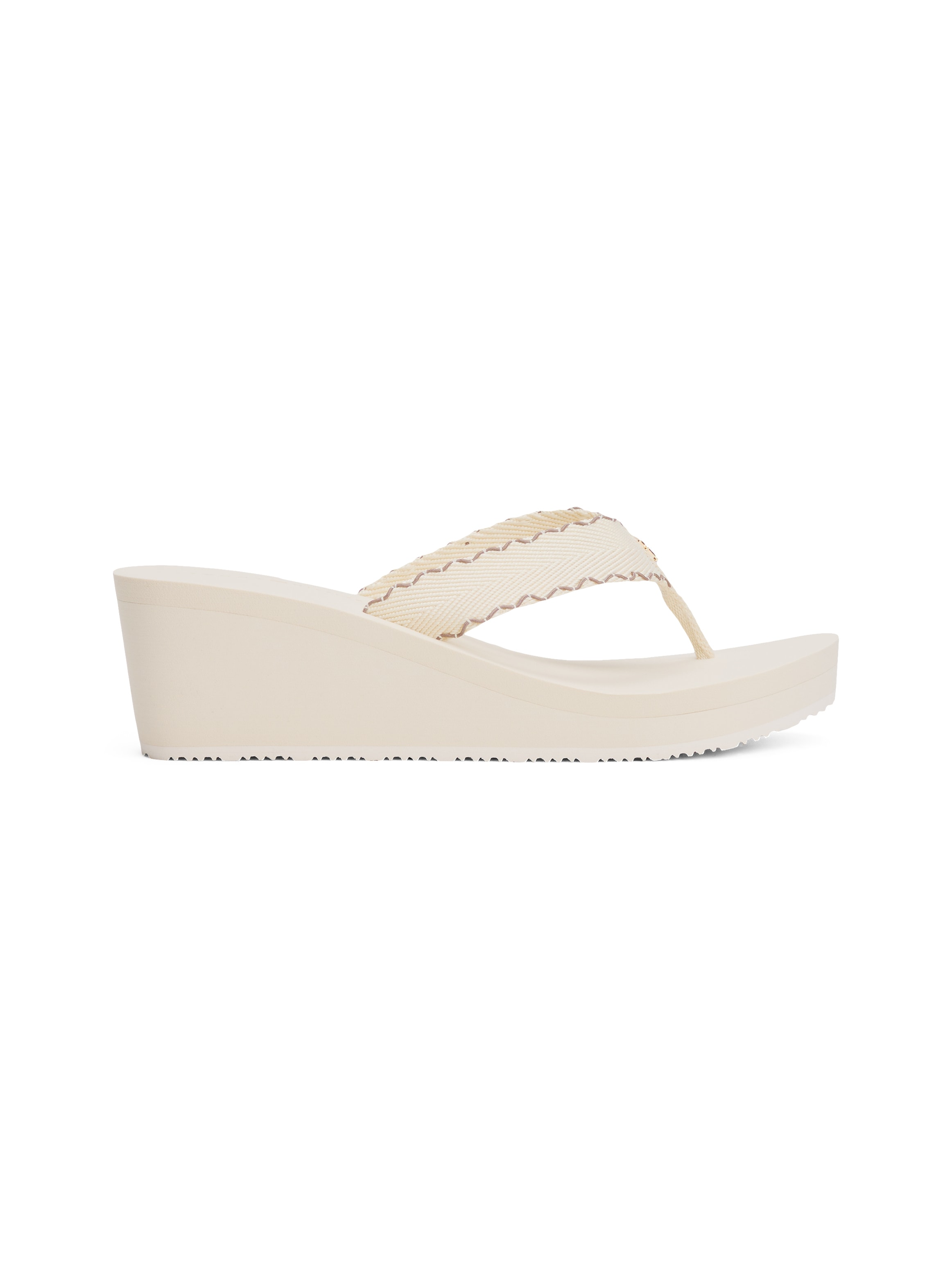 Tommy Hilfiger Dianette »WEDGE BEACH SANDAL«, Keilabsatz, Zehentrenner, Sommerschuh mit Logoschriftzug
