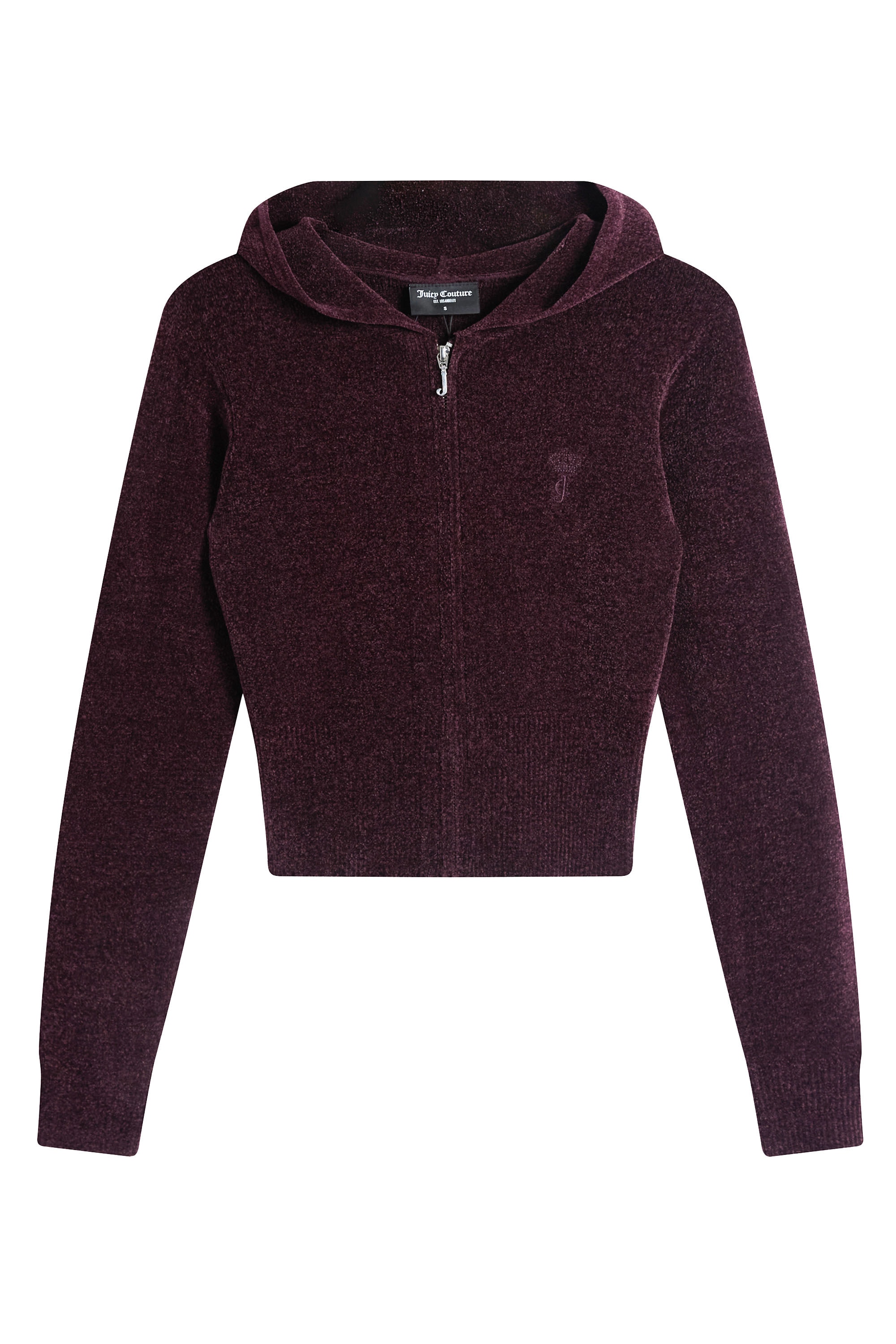 Juicy Couture Kapuzennickijacke "MAYA KNIT HOODIE Damen" mit Kapuze Trainingsjacke Damen, Sweatjacke mit Kapuze, Strick, mit Glitzer, Sale