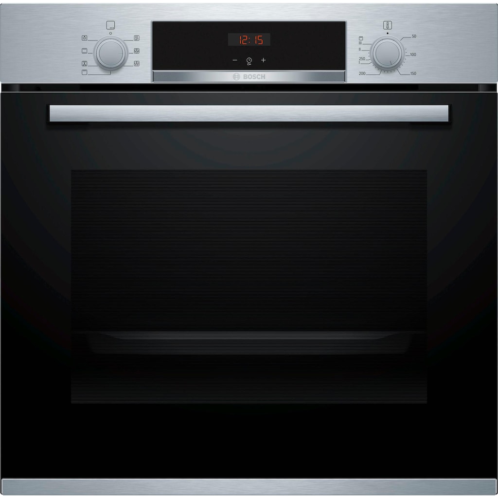 BOSCH Einbaubackofen »HBA533BS1«, 4, HBA533BS1, mit Teleskopauszug nachrüstbar, ecoClean Direct