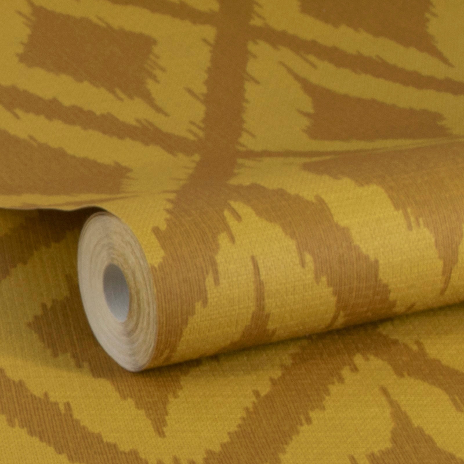 WOW Vliestapete »Ikat Ocker«, FSC® zertifiziert, mit lebhaftem Druck, 10 Meter Länge