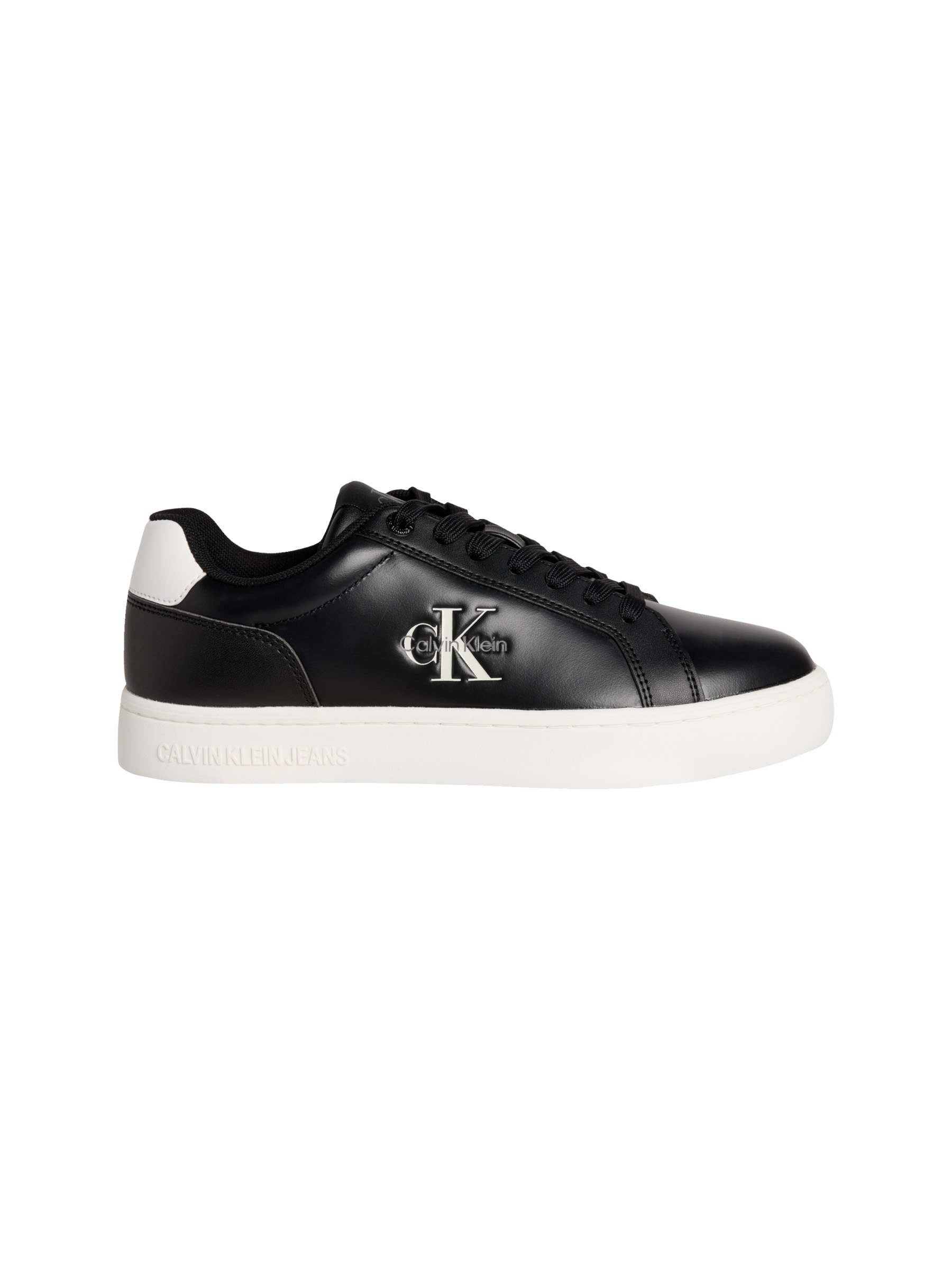 Calvin Klein Jeans Sneaker »CLASSIC CUPSOLE MONO LTH«, Freizeitsneaker, Halbschuh, Schnürschuh in klassischer Optik