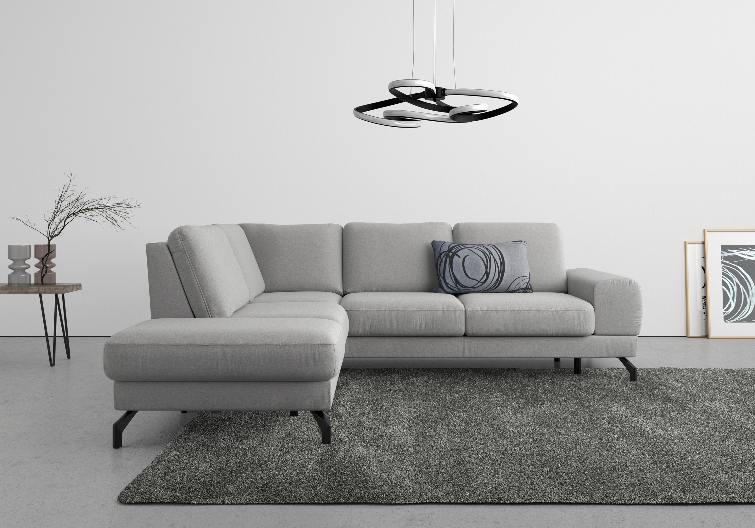 sit&more Ecksofa »Cinturo L-Form« inklusive Sitztiefenverstellung und Federkern, Sitzhöhe 45 cm