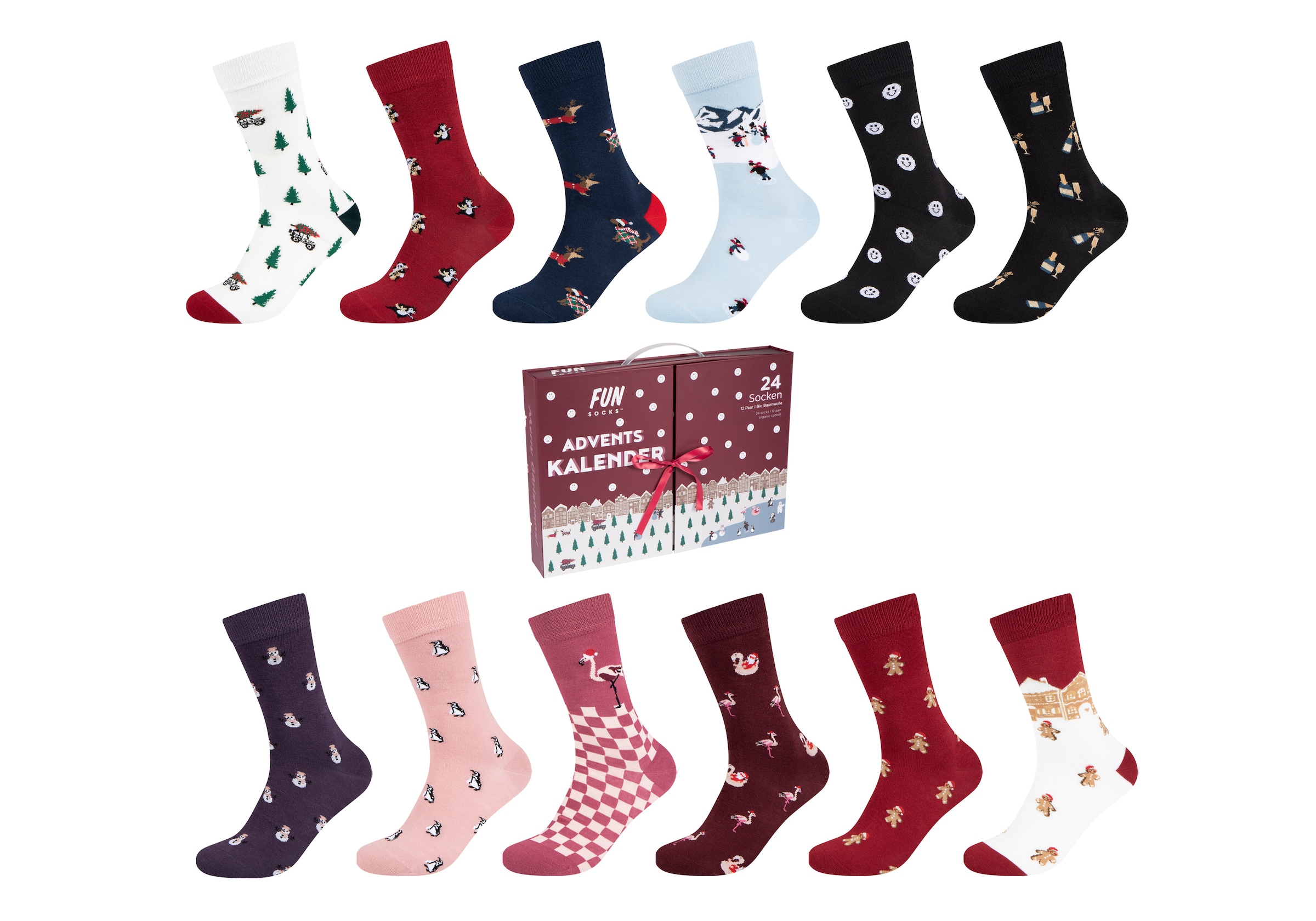 Fun Socks Sneakersocken "motifs", (2 Paar), mit elastischem Bund günstig online kaufen