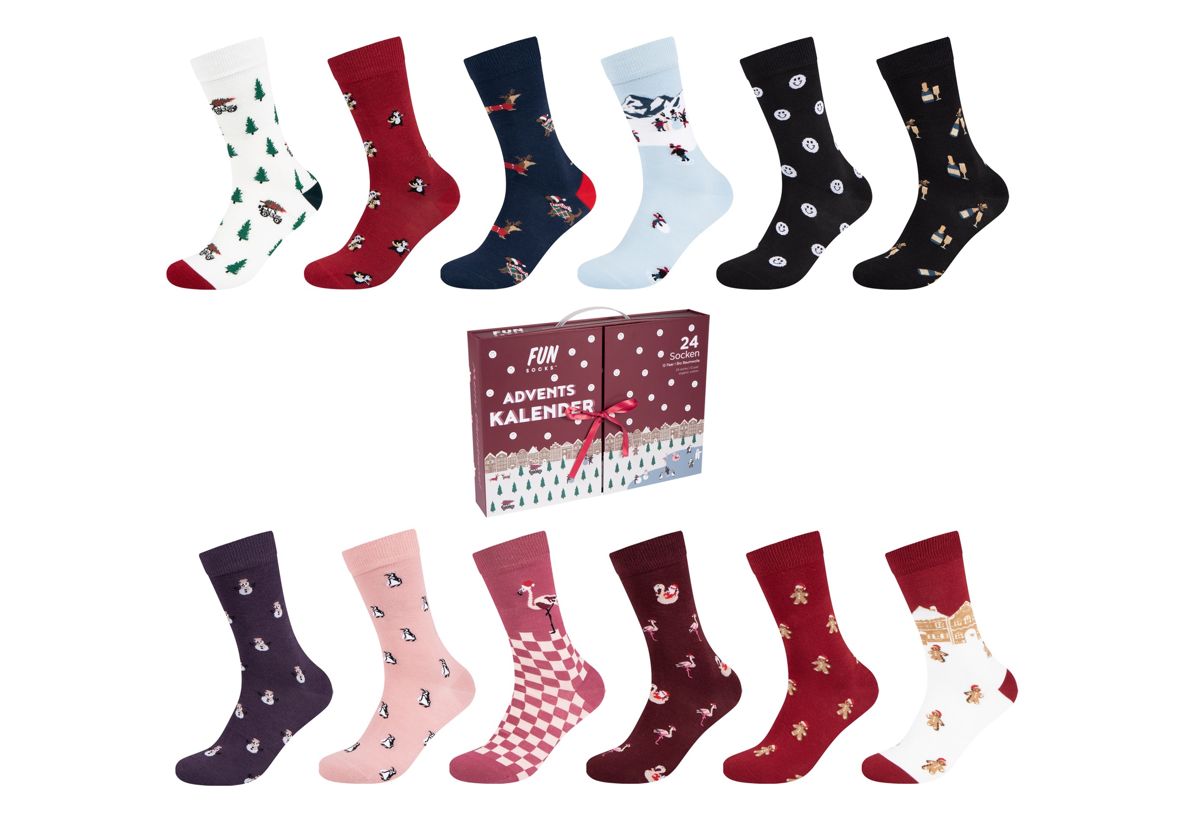 Fun Socks Sneakersocken "motifs" 2 Stk. tlg. mit elastischem Bund günstig online kaufen