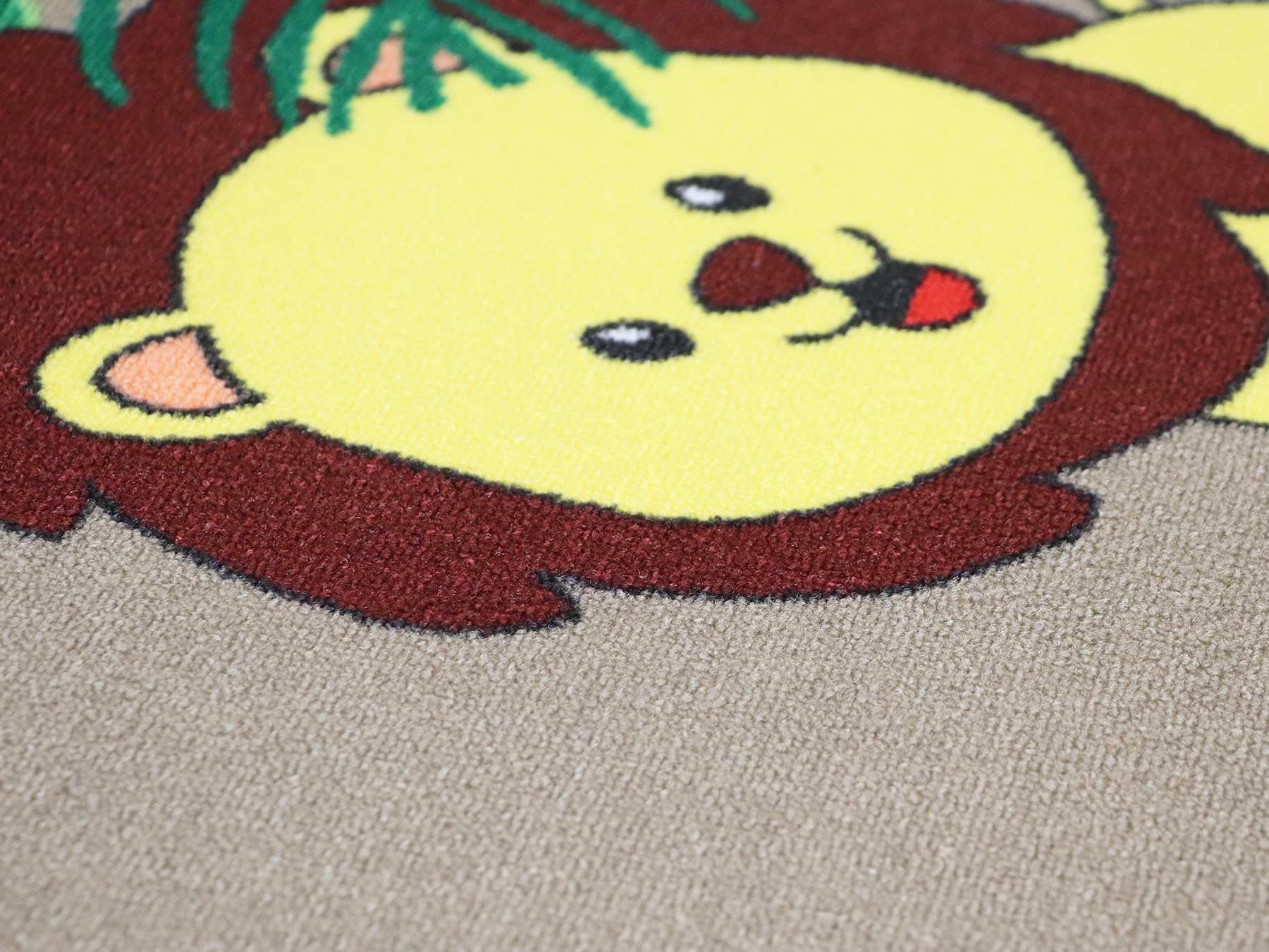 Primaflor-Ideen in Textil Kinderteppich »SAFARI«, rechteckig, 5 mm Höhe, Motiv Tiere der Savanne, Kinderzimmer