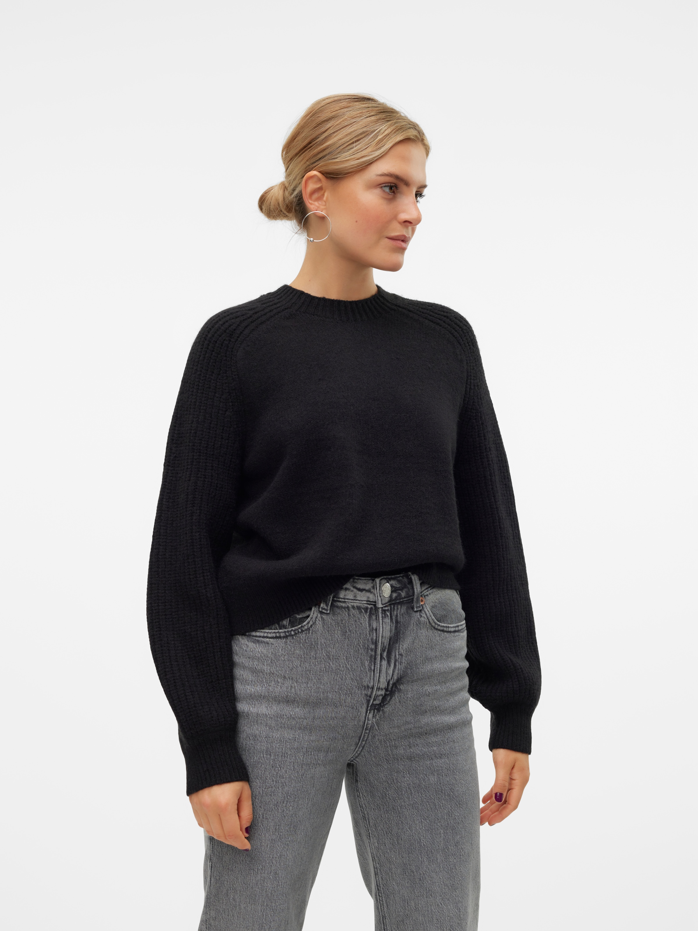 Vero Moda Rundhalspullover "VMENYA LS O-NECK PULLOVER BOO" günstig online kaufen