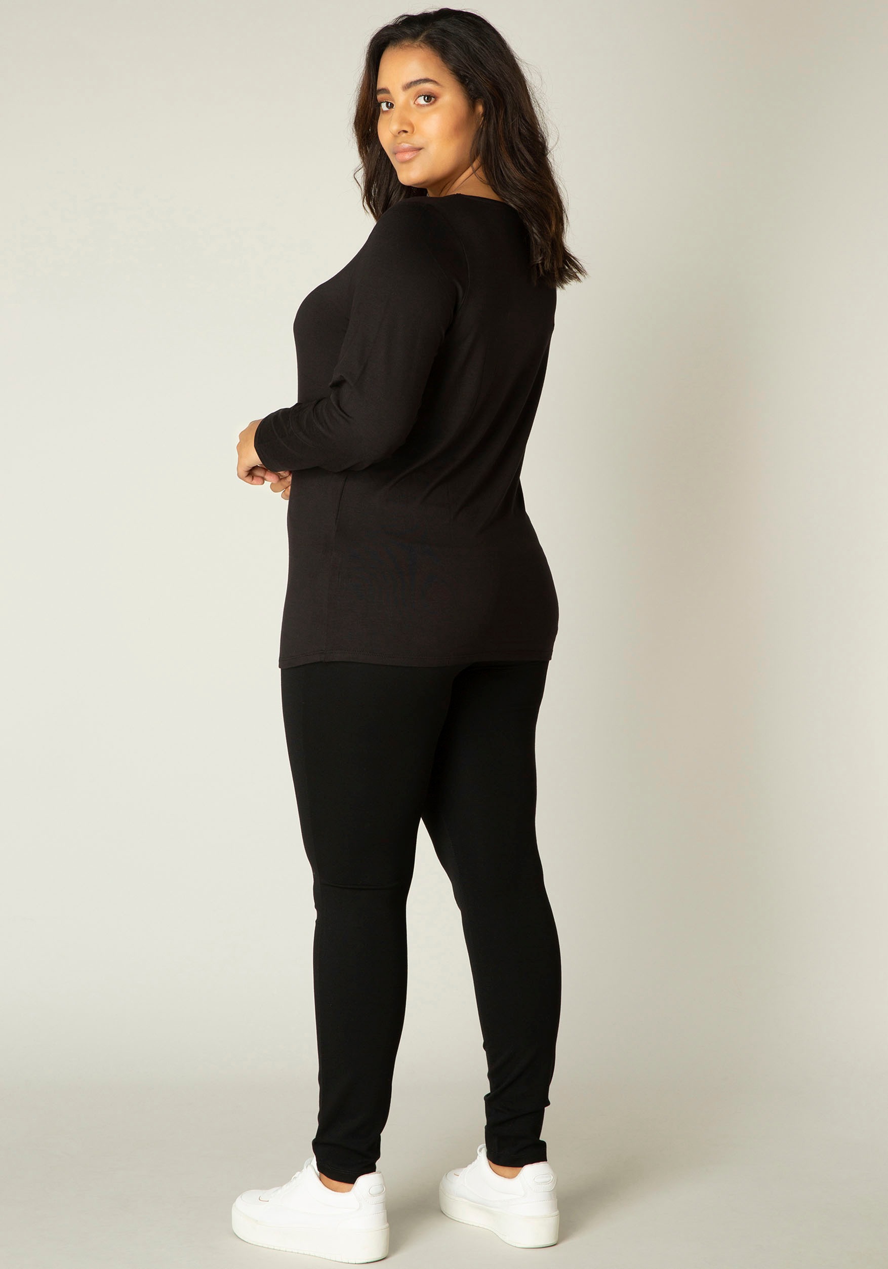 Base Level Curvy Langarmshirt, mit Rundhalsausschnitt günstig online kaufen