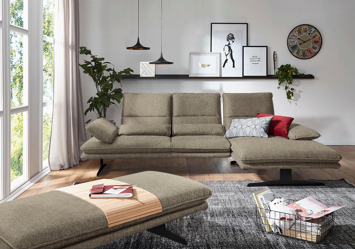 W.SCHILLIG Ecksofa "broadway, Designsofa mit tollem Sitzkomfort", Sitztiefe günstig online kaufen