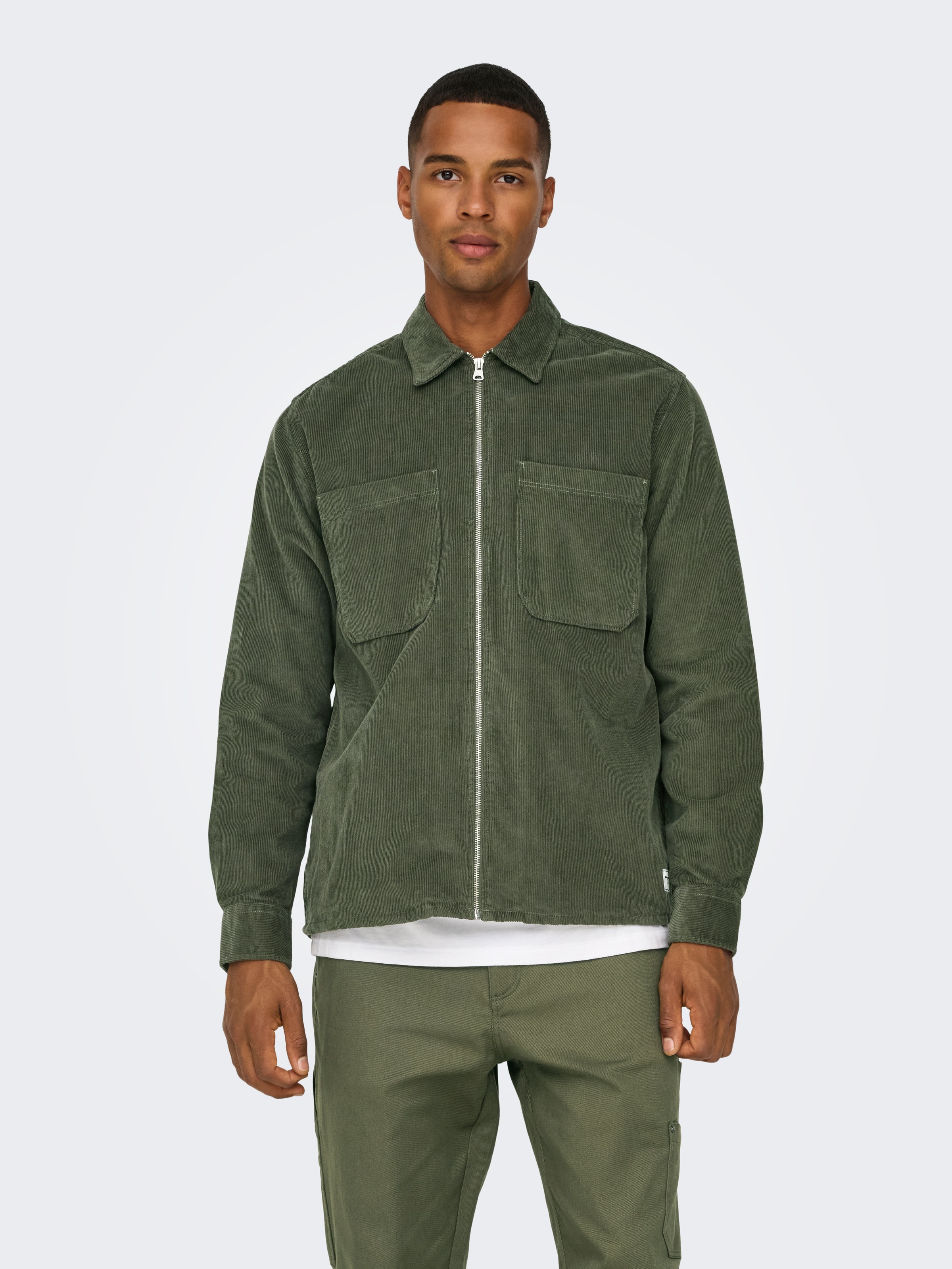 ONLY & SONS Langarmhemd "ONSALP 14W RLX 2PKT WASHD CORD LS ZIP" günstig online kaufen