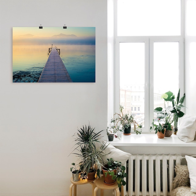 Artland Wandbild »Sonnenaufgang am Chiemsee«, Seebilder, (1 St.), als  Alubild, Leinwandbild, Wandaufkleber oder Poster in versch. Größen  bestellen | BAUR