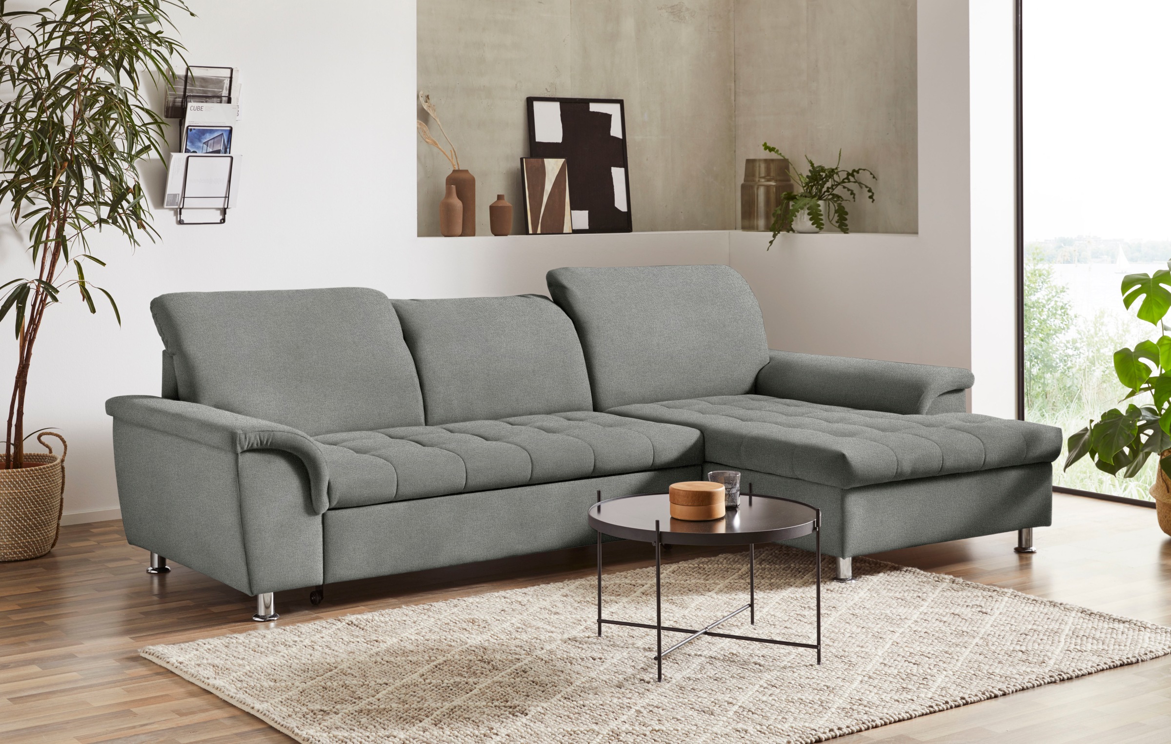 DOMO collection Ecksofa »Franzi L-Form«, wahlweise mit Kopfteilverstellung (dann Tiefe: 170 cm)