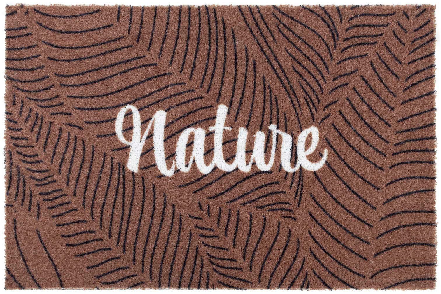 Primaflor-Ideen in Textil Fußmatte »Schmutzfangmatte COUNTRY, Nature«, rechteckig, 7 mm Höhe, Schmutzfangmatte, Kokos-Optik, mit Spruch, rutschhemmend, waschbar
