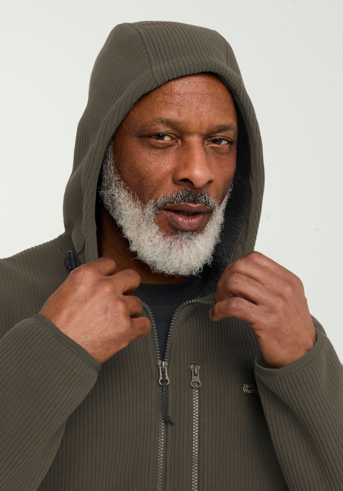 Jack Wolfskin Fleecejacke »LAKE RIDGE HOODED JKT M« mit Kapuze mit Kapuze, wärmend, komfortabler Schnitt