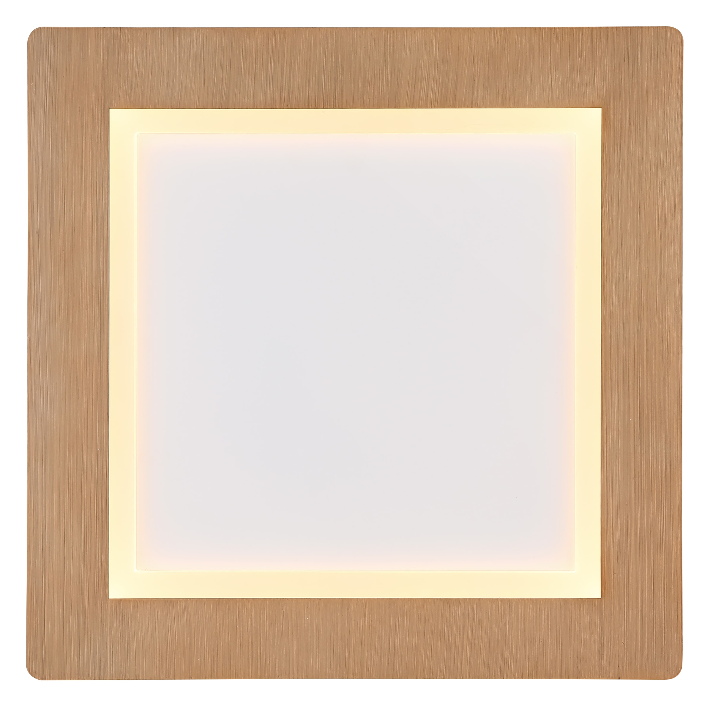 GLOBO LIGHTING LED Deckenleuchte »CLAY«, Leuchtmittel LED-Modul | LED fest integriert, Deckenlampe/holzoptik/quadratisch/Wohnzimmer/Schlafzimmer