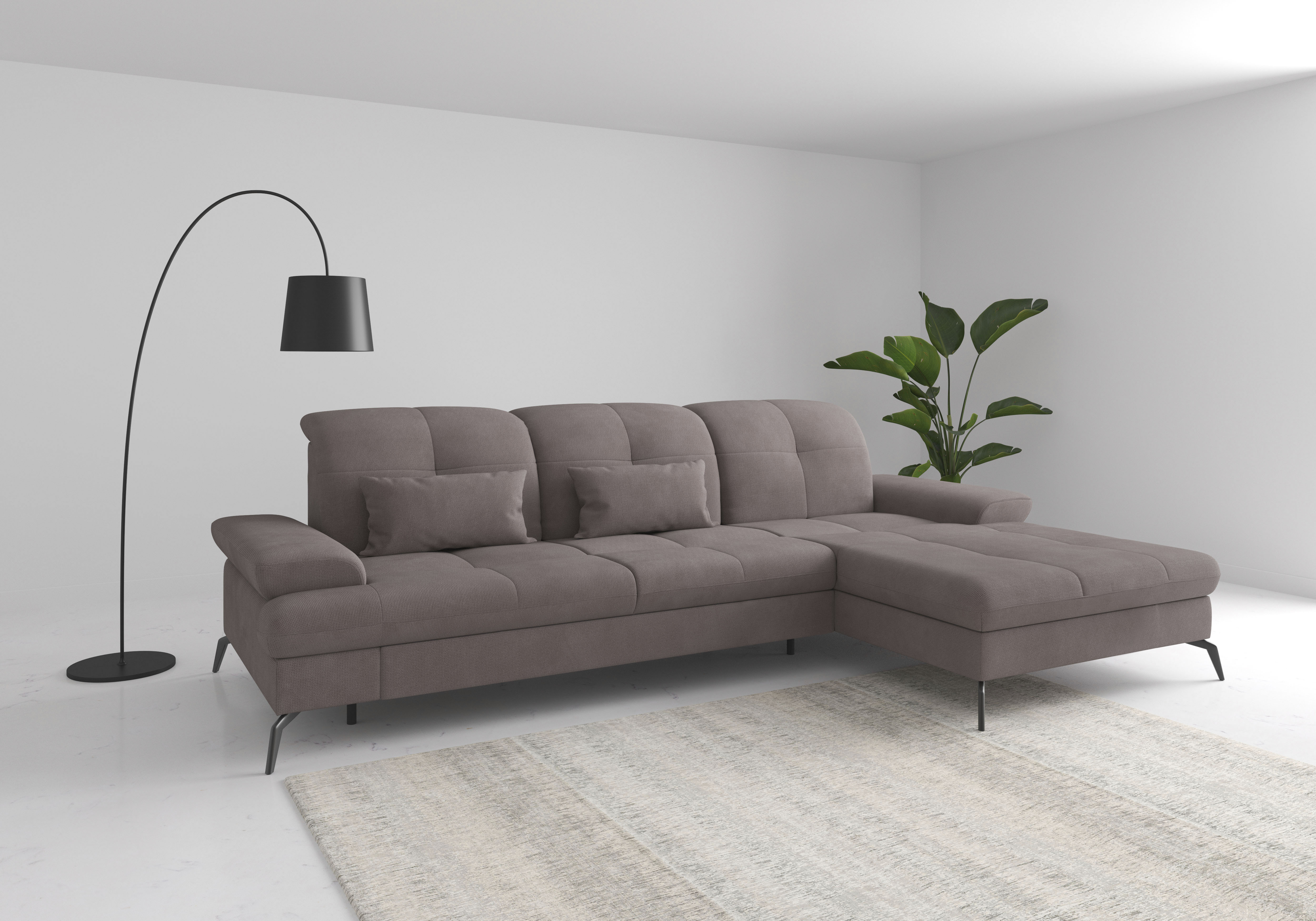 sit&more Ecksofa "Amica, L-Form, inkl. Sitztiefenverstellung & Armteilverstellung" wahlweise mit Schlaffunktion, Bettkasten und Kopfteilverstellung