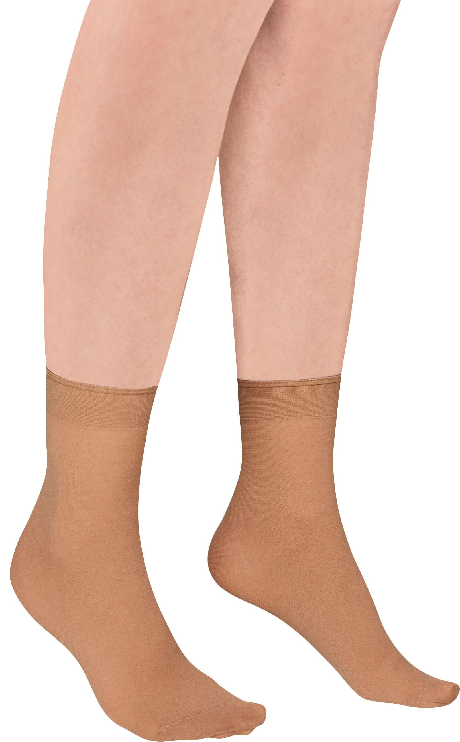 JANASTYLE Diabetikersocken "Microfaser Socken, gummilos und extrabreitem Komfortbund, bequem", beige, Microfaser, Socken, weich, sehr haltbar,