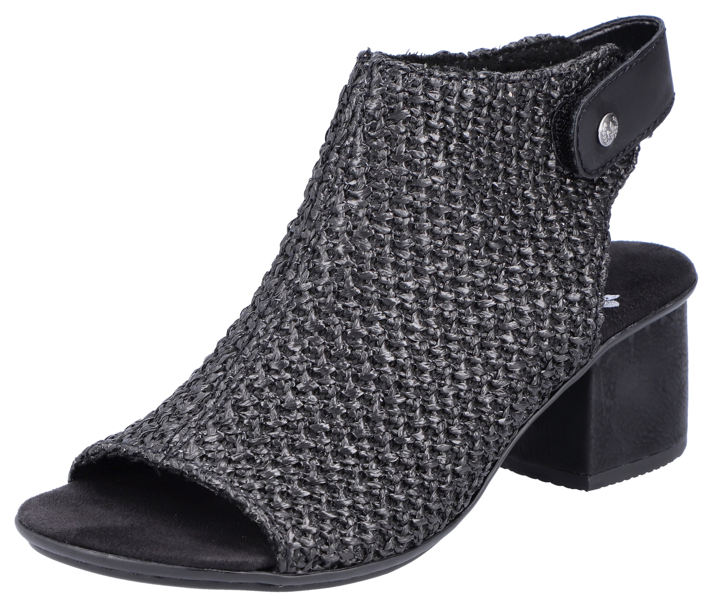 Rieker Sandalette  , Sommerschuh, Sandalette, Blockabsatz, in modischer Flecht-Optik
