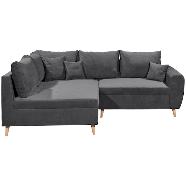 ED EXCITING DESIGN Ecksofa »Calanda«, mit Hocker, frei im Raum stellbar,  Rücken- und Zierkissen bestellen | BAUR