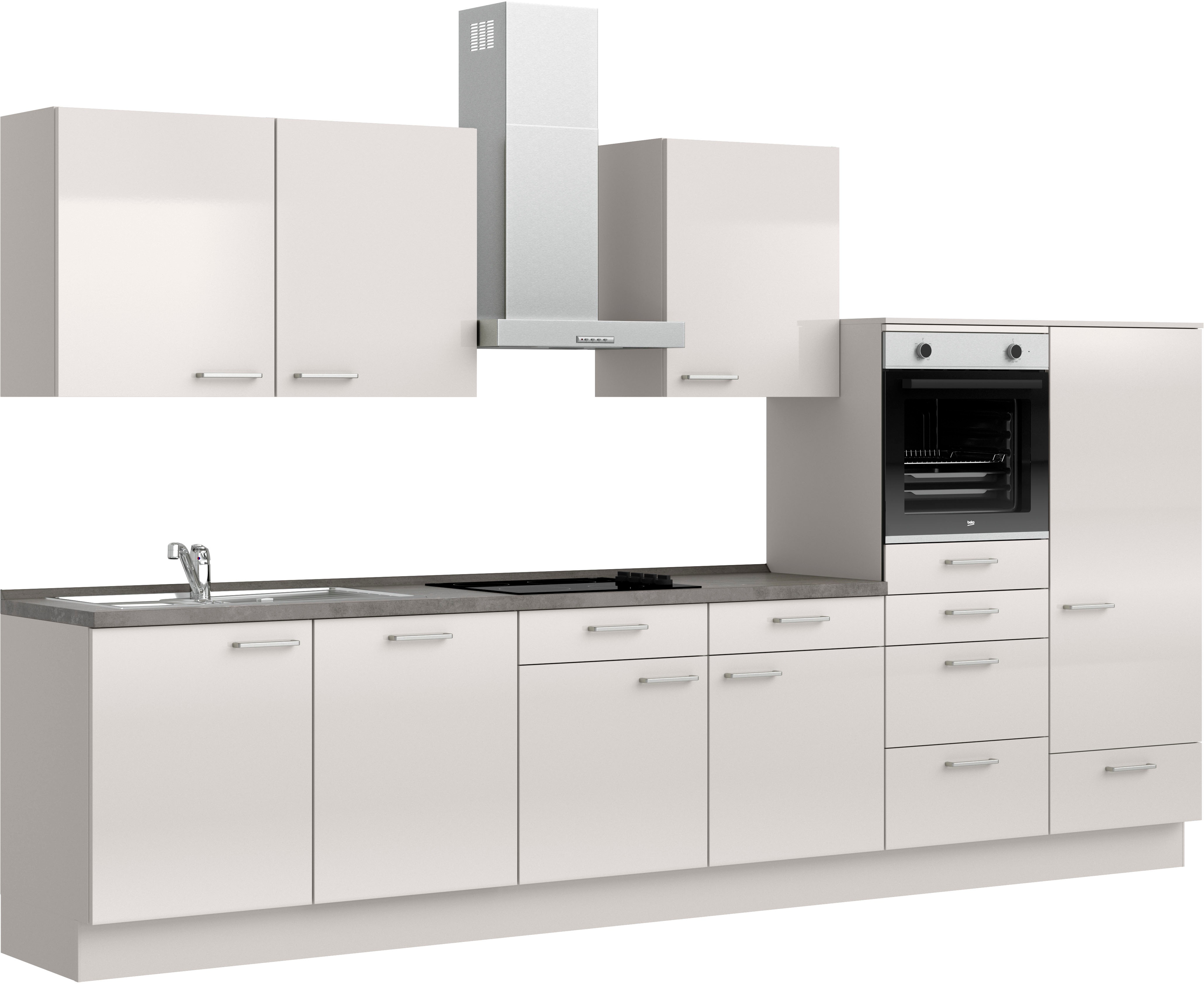 Thumbnail - nobilia Küchenzeile ""Flash I"" vormontiert, Ausrichtung wählbar, Breite 360 cm, wahlw. mit E-Geräten