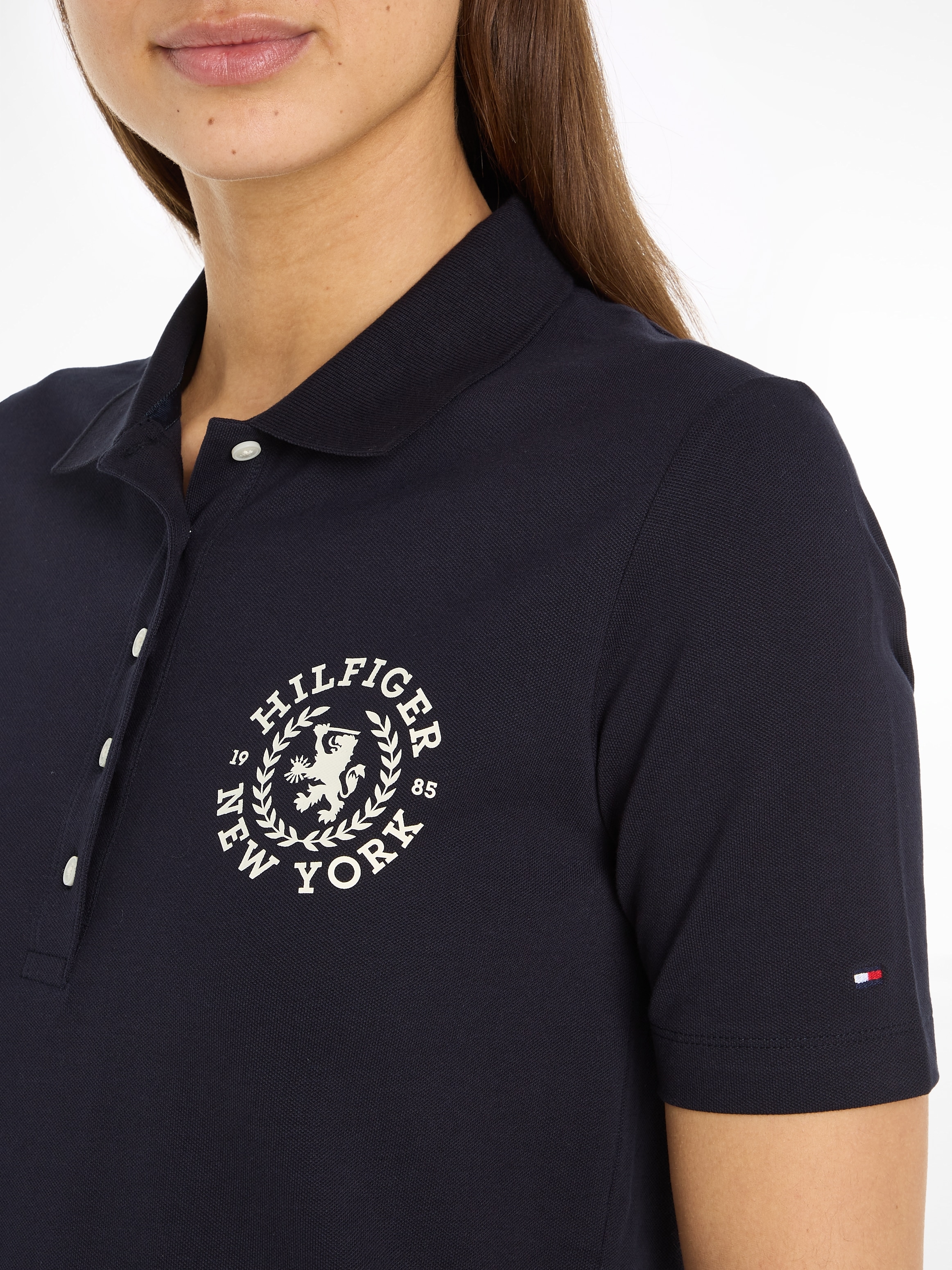 Logostickerei kaufen mit EMB BAUR POLO | SS«, Poloshirt für CREST Hilfiger »REG Tommy