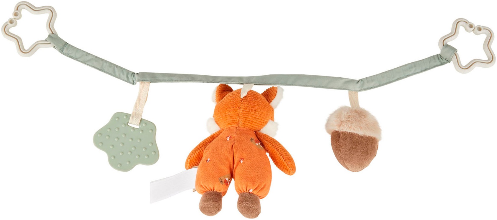Sterntaler® Kinderwagenkette »Kinderwagenkette Fuchs Filou« mit Silikonelement und Rassel