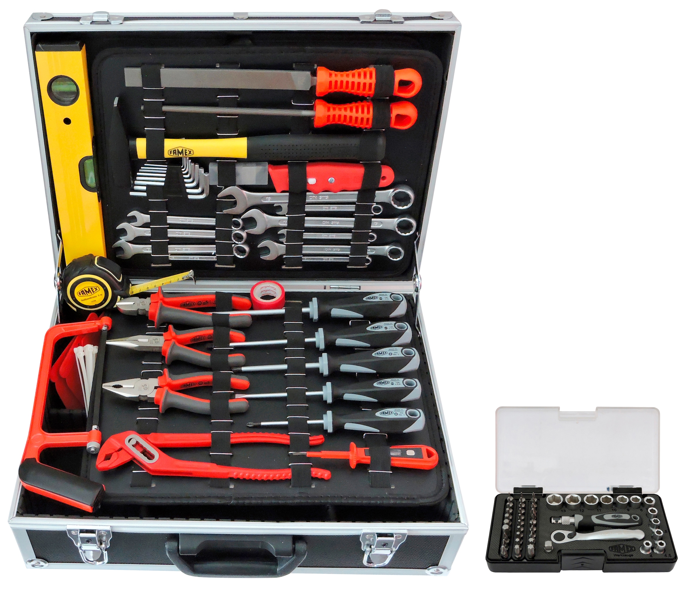 FAMEX Werkzeugset »754-50«, 83-tlg., befüllter Werkzeugkoffer auf Rechnung  | BAUR