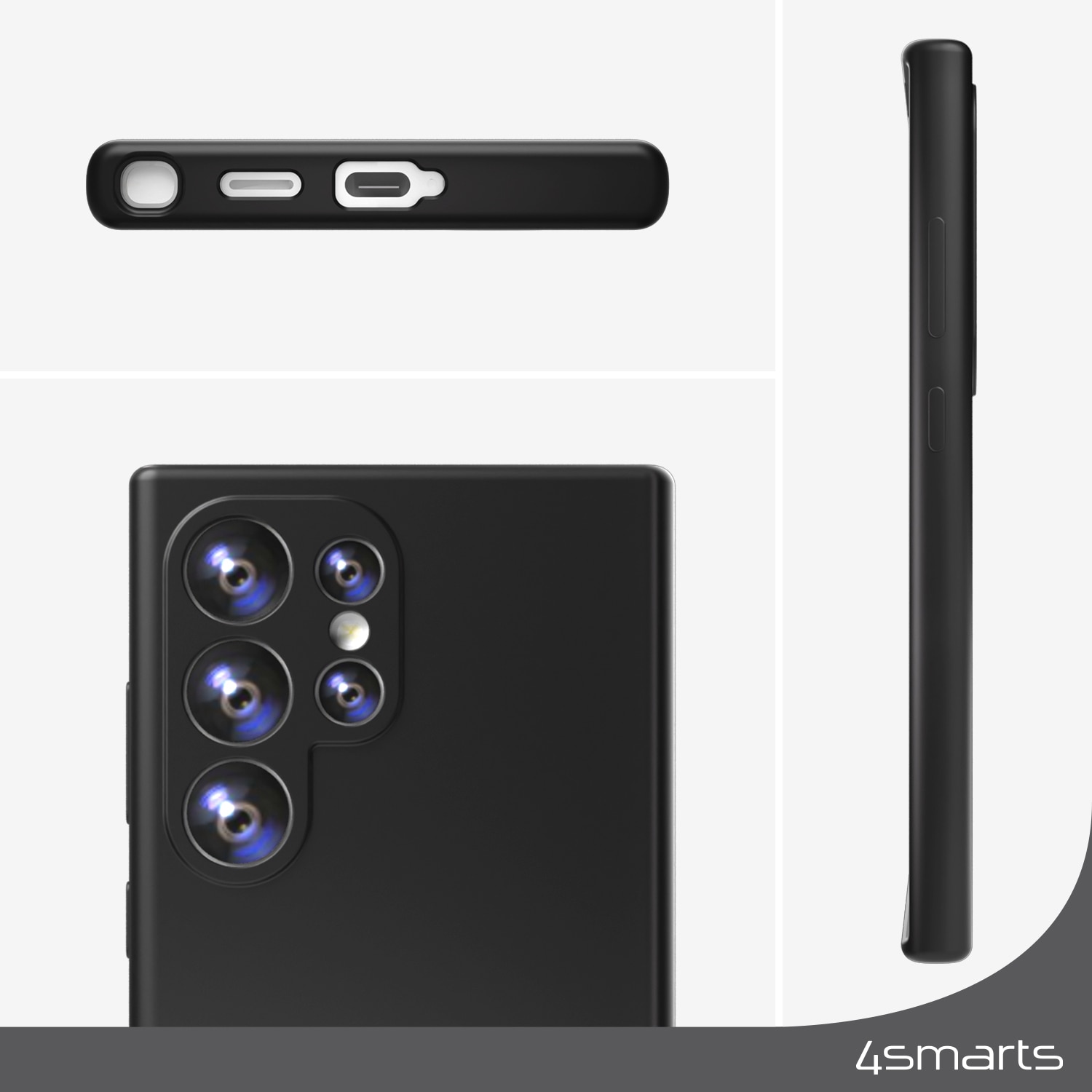 4smarts Handyhülle »Silikon Case Cupertino für Samsung Galaxy S24 Ultra«, Handyschutzhülle, Sturzschutz, Backcover, Schutzhülle, sturzfest, Qi2