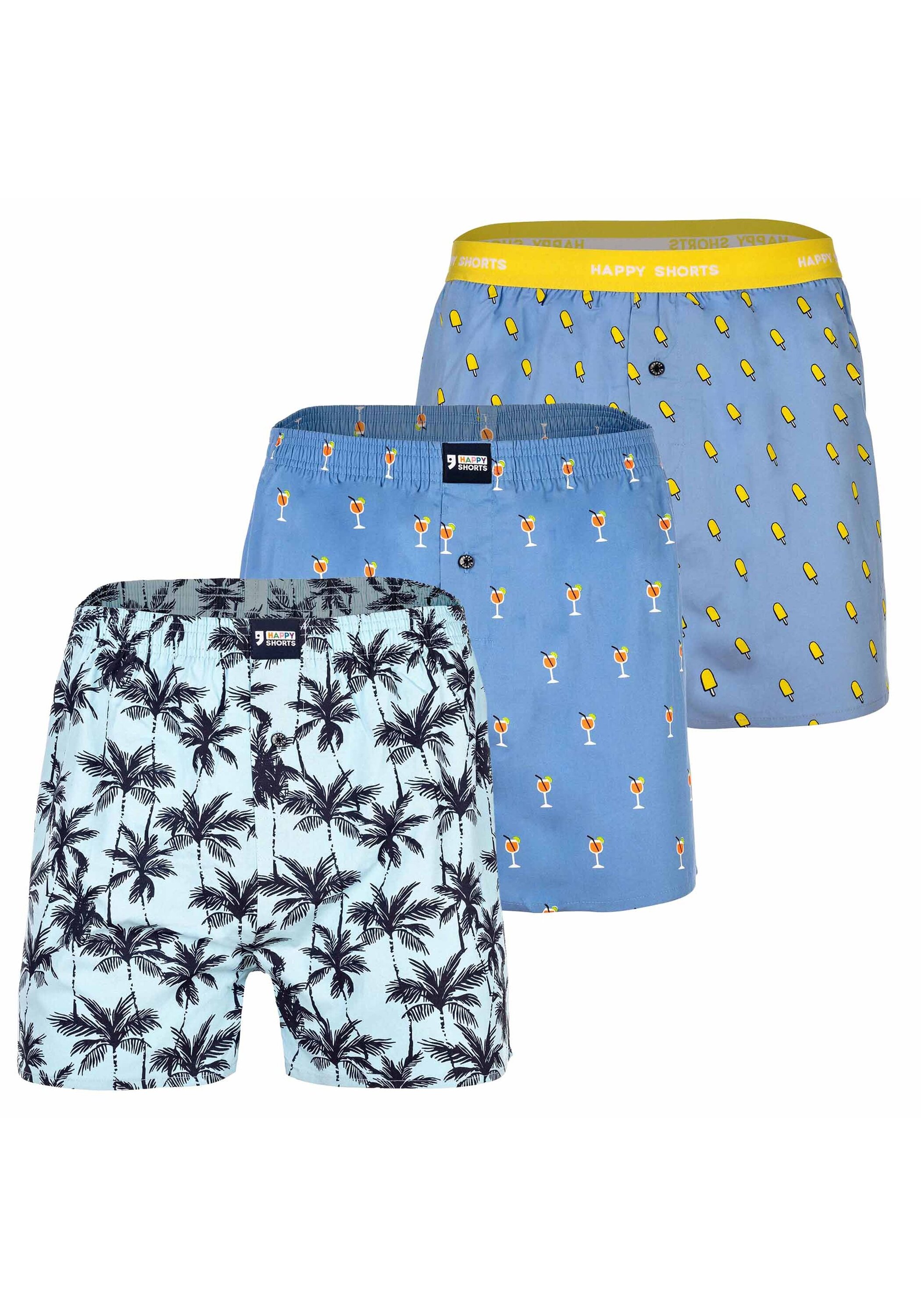 HAPPY SHORTS Webboxer "Web-Boxershorts American Boxershorts 3er Pack"