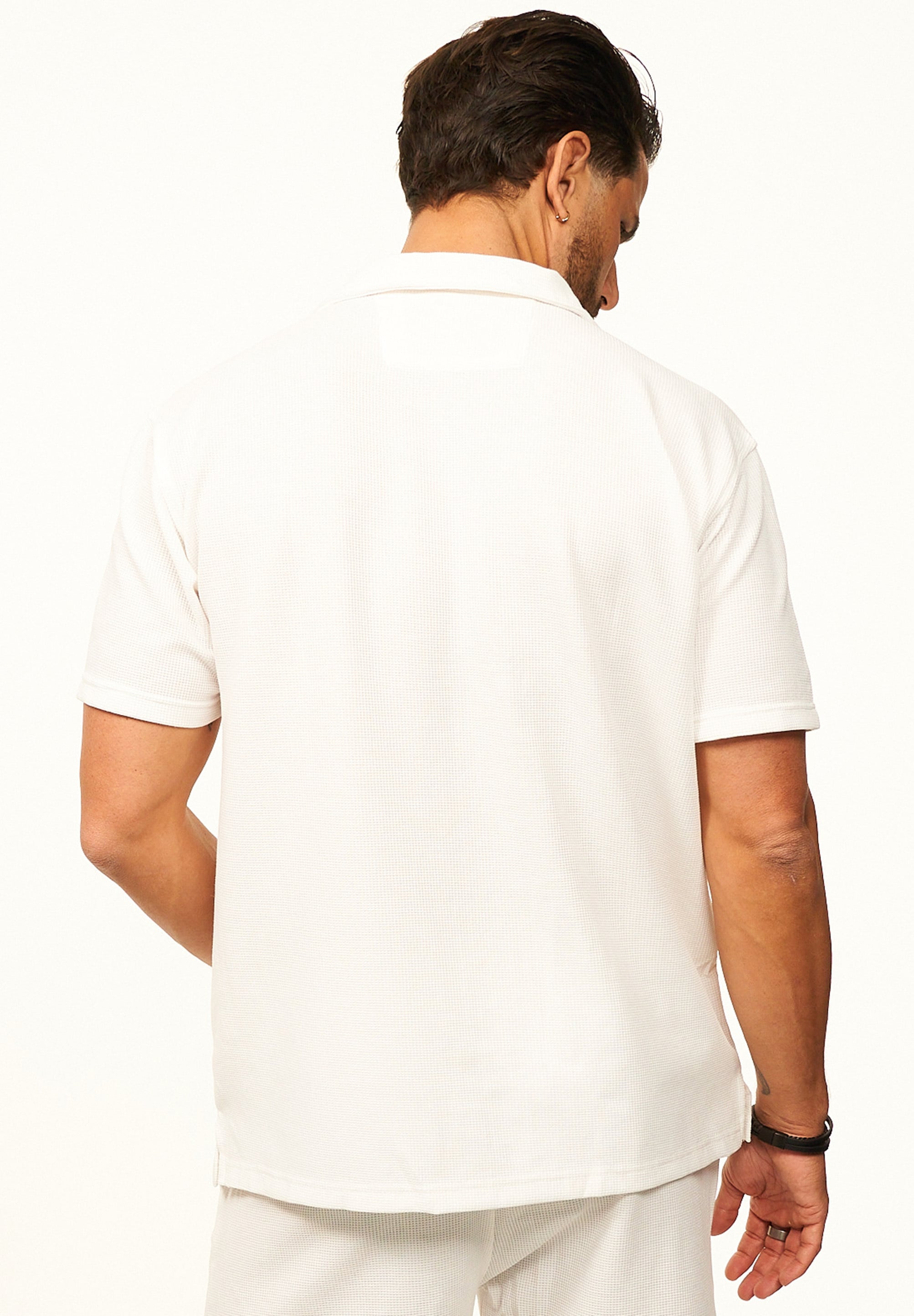 CARISMA Kurzarmhemd »Poloshirt mit Struktur als lockeres Sommerhemd Polo T-Shirt Herren« Herren Polohemd T-Shirt im Regular-Fit - Strandhemd