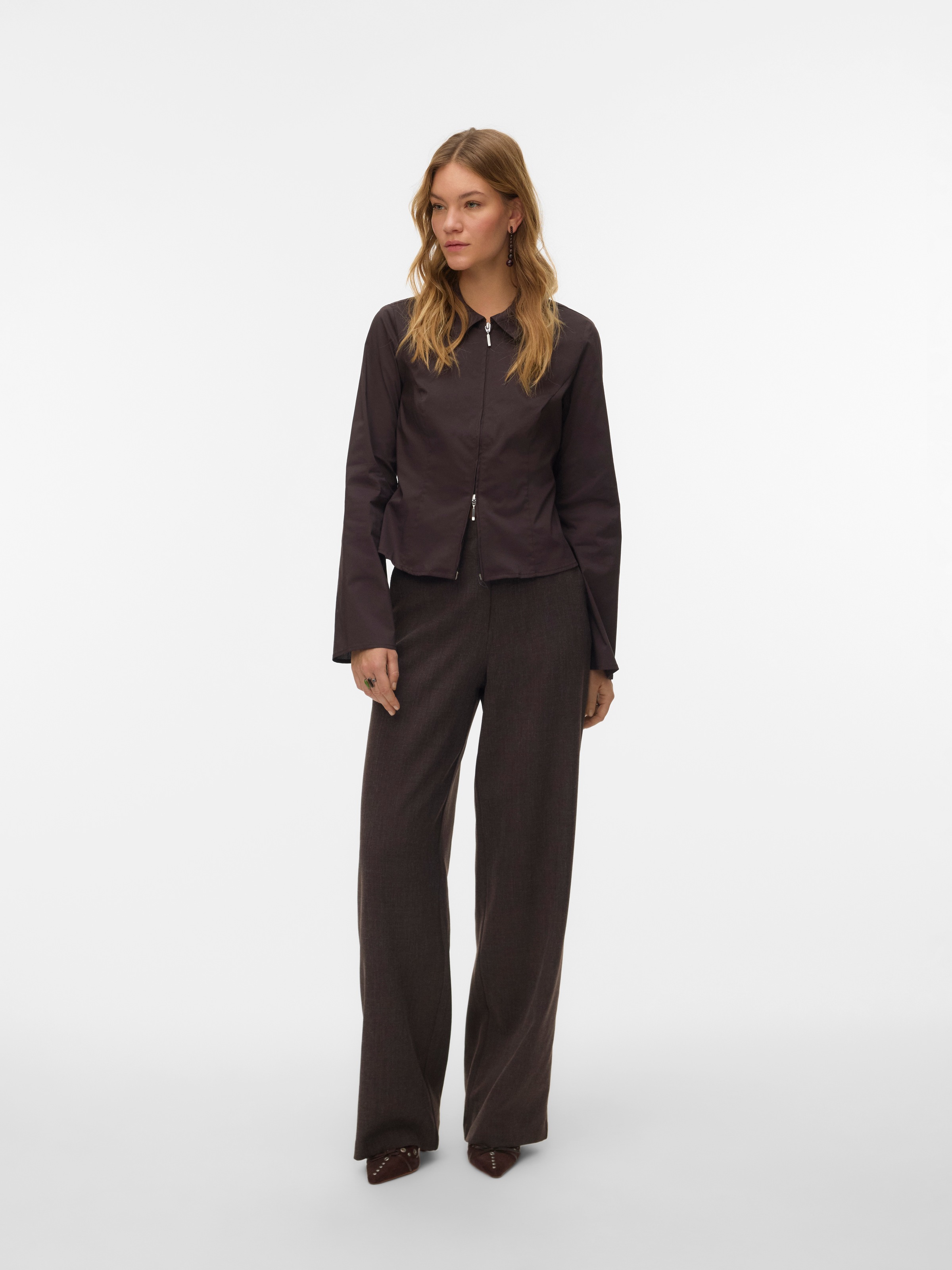 Vero Moda Anzughose »VMBESTIE HW WIDE PANT NOOS«  Materialmix