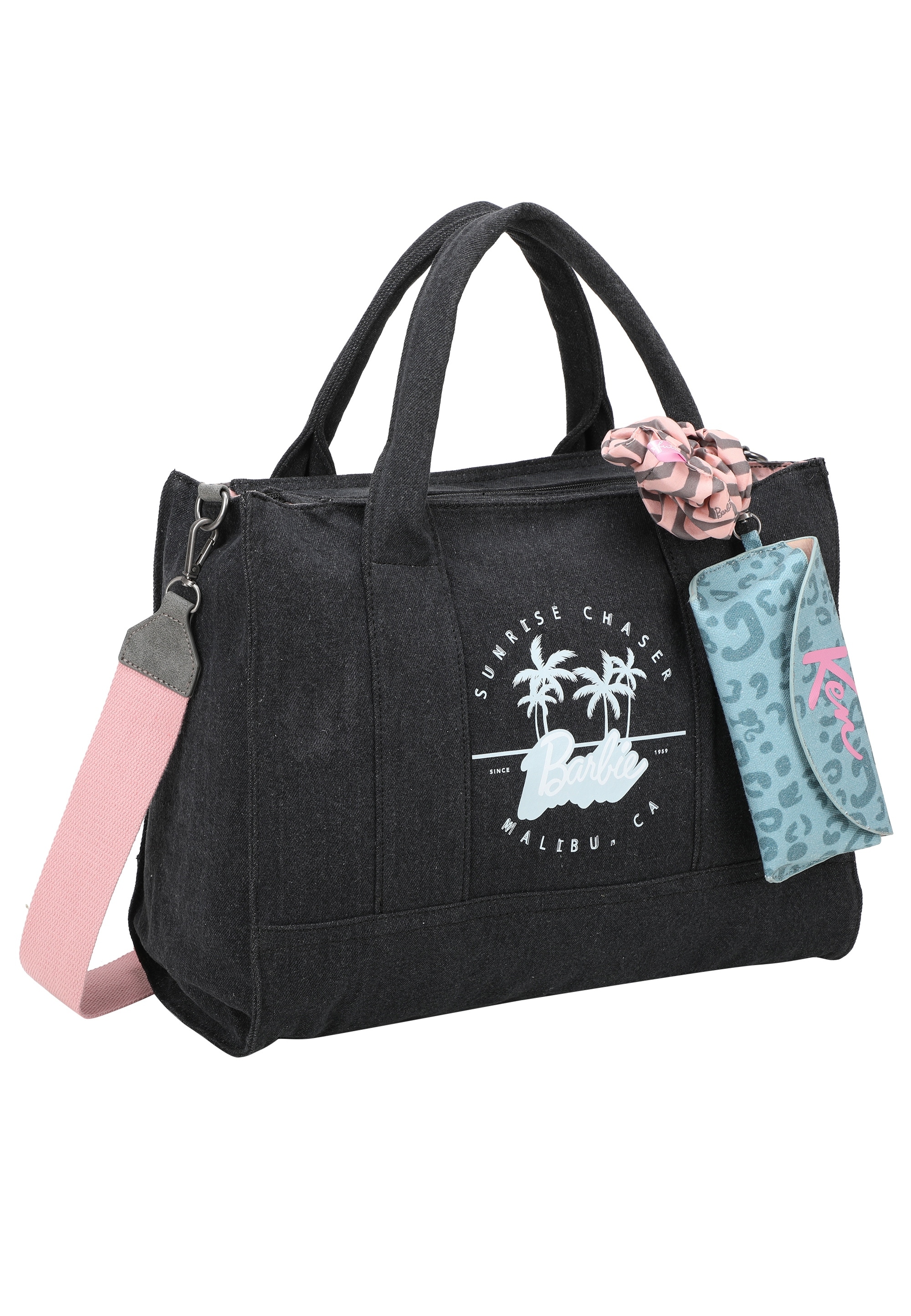 Fritzi aus Preußen Henkeltasche »Tote Bag Malibu Denim Limited Barbie«, mit abnehmbarem Haarband
