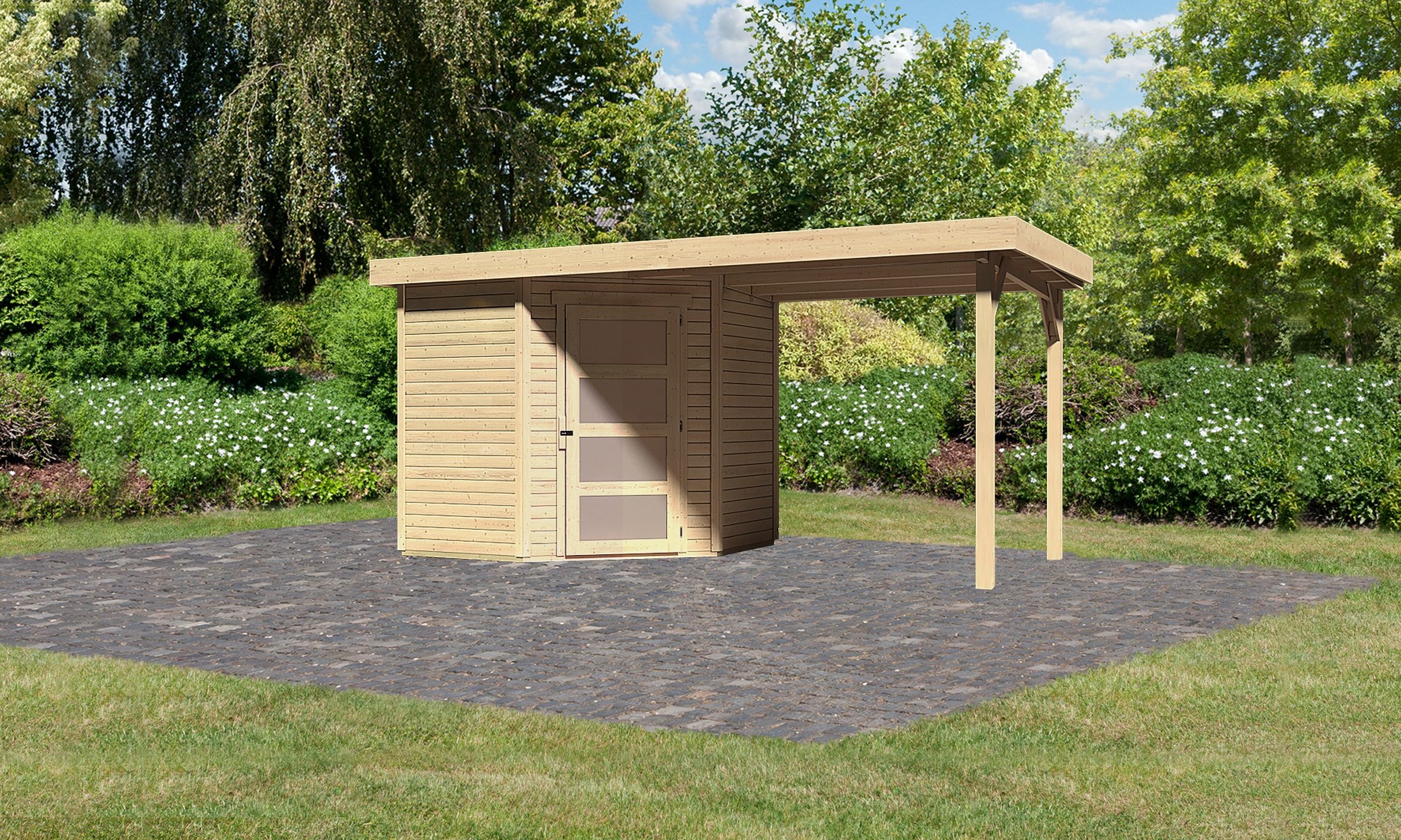 Karibu Gartenhaus »Schwandorf 3«, aus hochwertiger nordischer Fichte