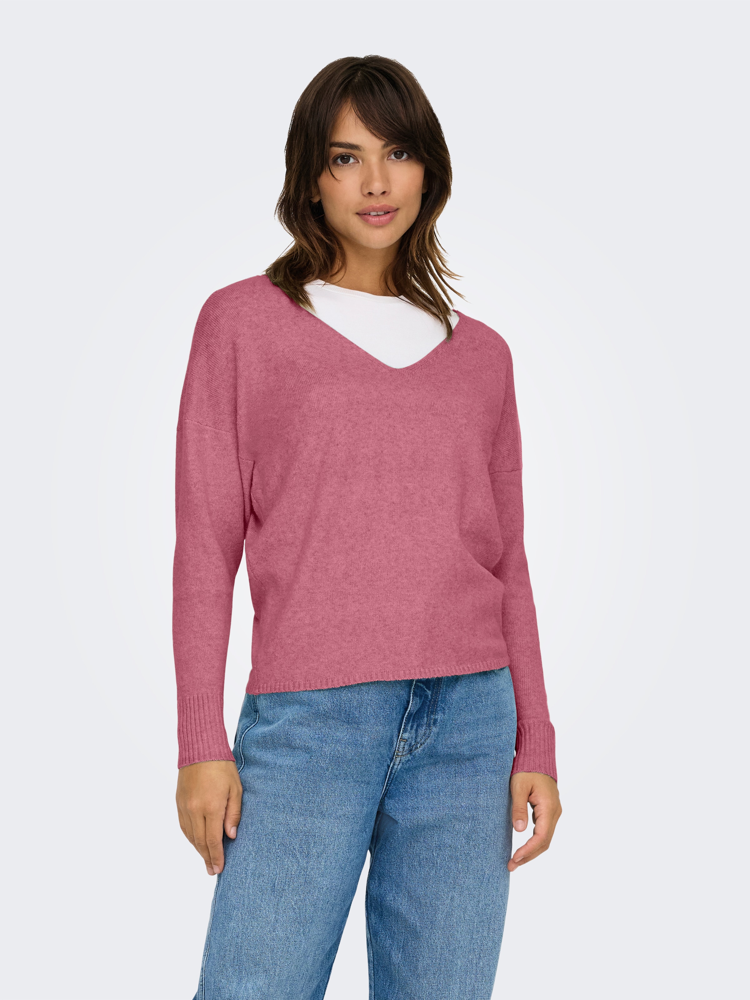 ONLY V-Ausschnitt-Pullover "ONLRICA LIFE L/S V-NECK PULLO KNT NOOS" günstig online kaufen