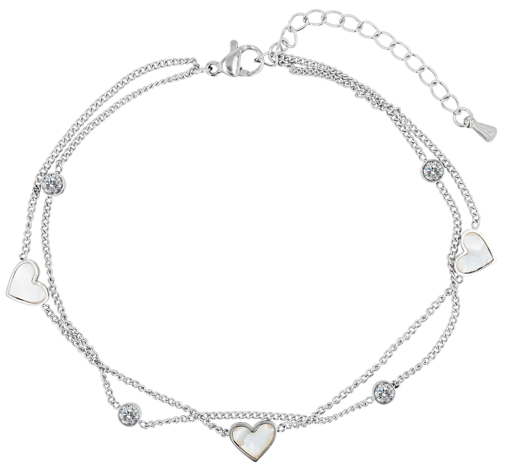 Adelia´s Fußkette »Damen Fußkettchen – aus Edelstahl« Zum Verschenken an Menschen, die Ihnen am Herzen liegen