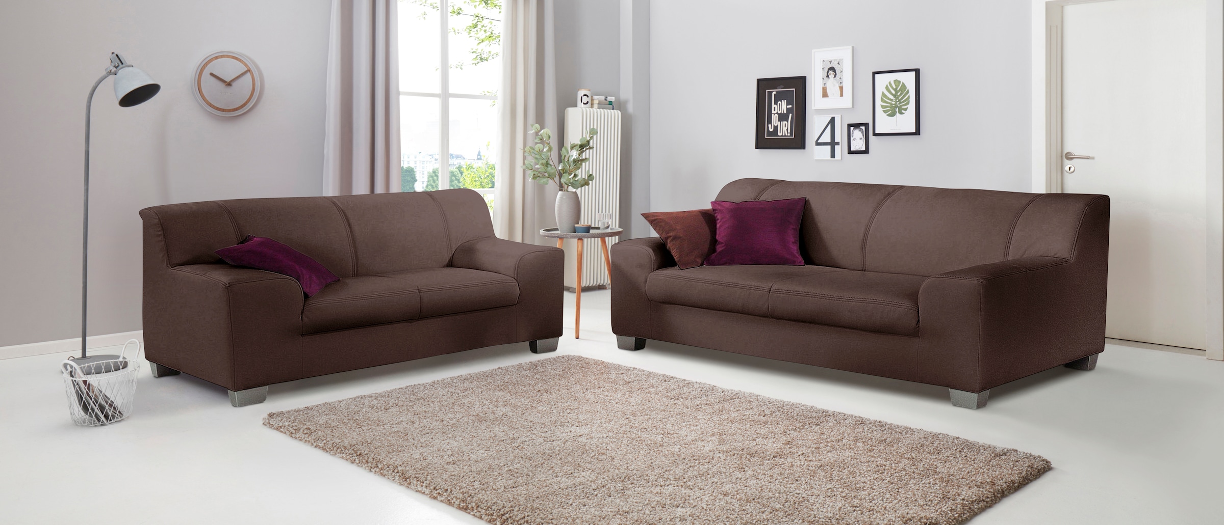 DOMO collection Polstergarnitur "Amando", (Spar-Set), bestehend aus 2er- und 3er-Sofa