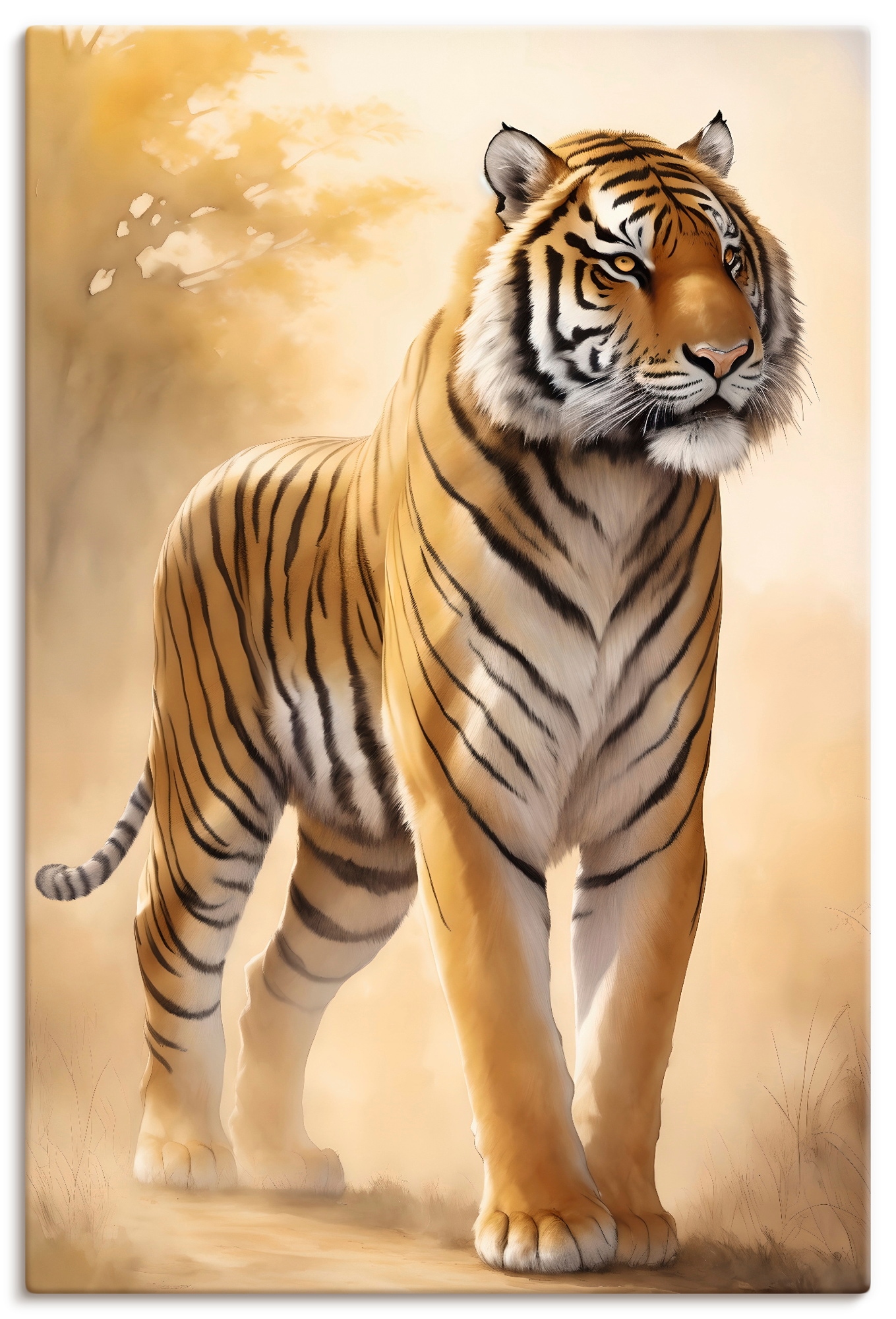 Wandbild ARTLAND "Tiger", farbe bild(er): braun, B:40cm H:60cm, Bilder, als Alubild, Leinwandbild, Poster, Wandaufkleber in verschied. Größen