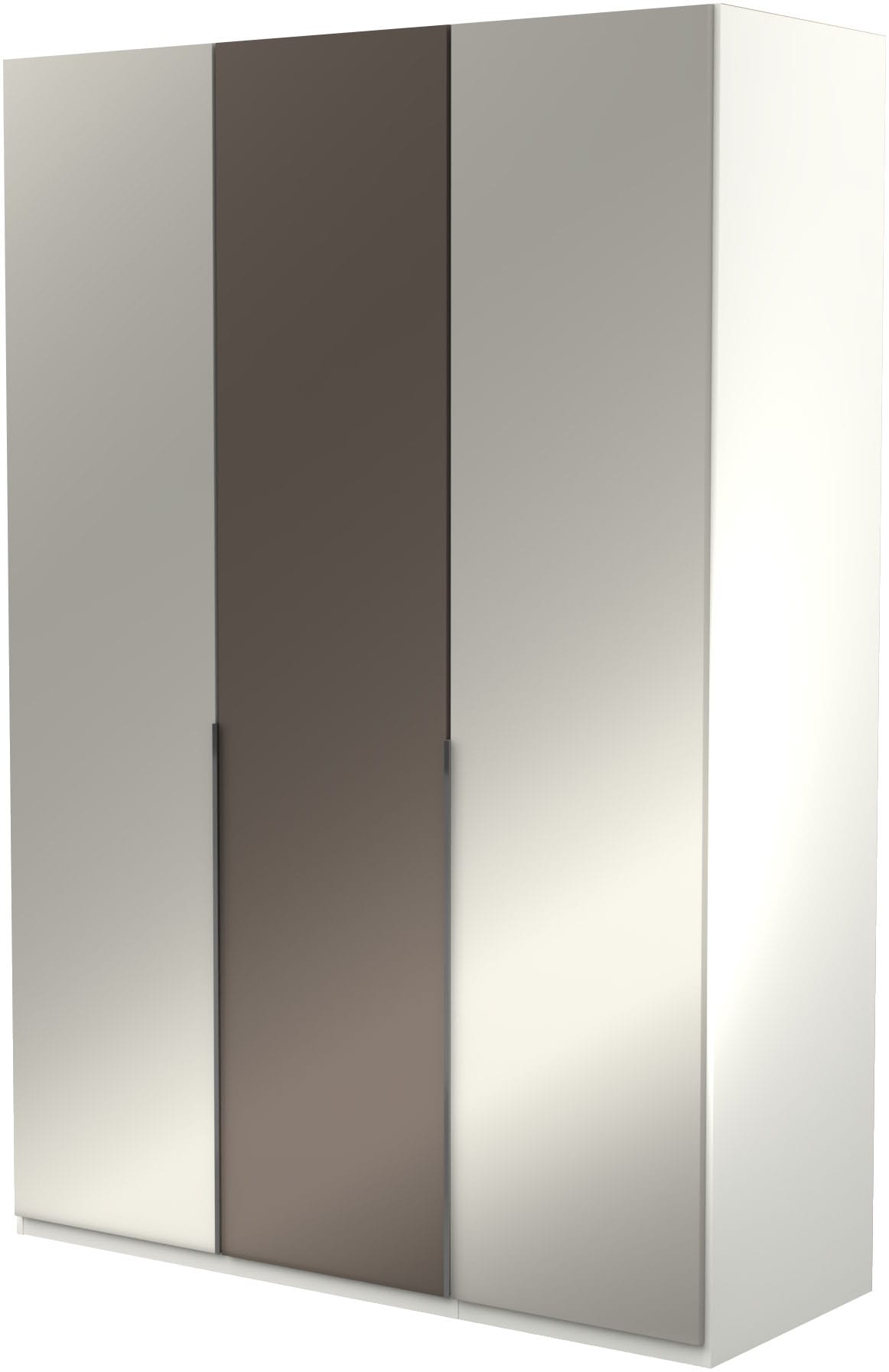 Musterring Kleiderschrank "San Diego, Kleiderschrank, Schrank, Garderobe, mit Glastüren" 1 Stk. tlg. 3-türig (gedämpft), 4 Böden, 2 Kleiderstangen, Chromgriffe