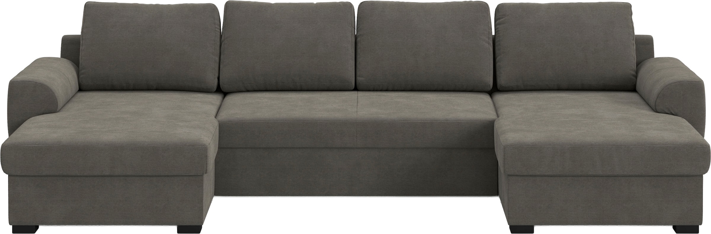COTTA Wohnlandschaft »Drift U-Form Recamiere, Breite 327 cm« optional auch mit Schlaffunktion, Wellenunterfederung