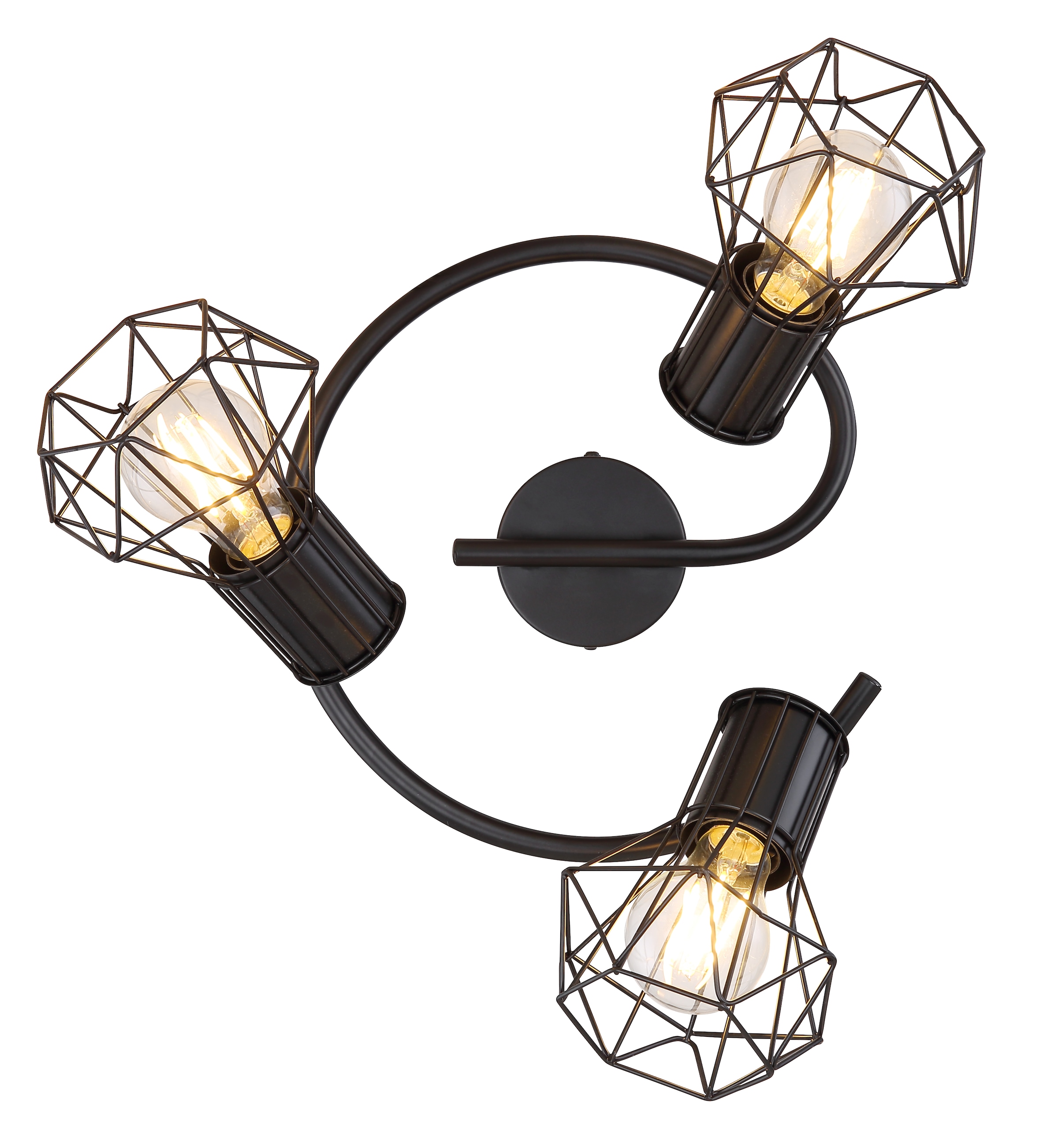 GLOBO LIGHTING Deckenstrahler »PRISKA«, Leuchtmittel E27 | ohne Leuchtmittel, Deckenstrahler/schwarz/Flur/Wohnzimmer