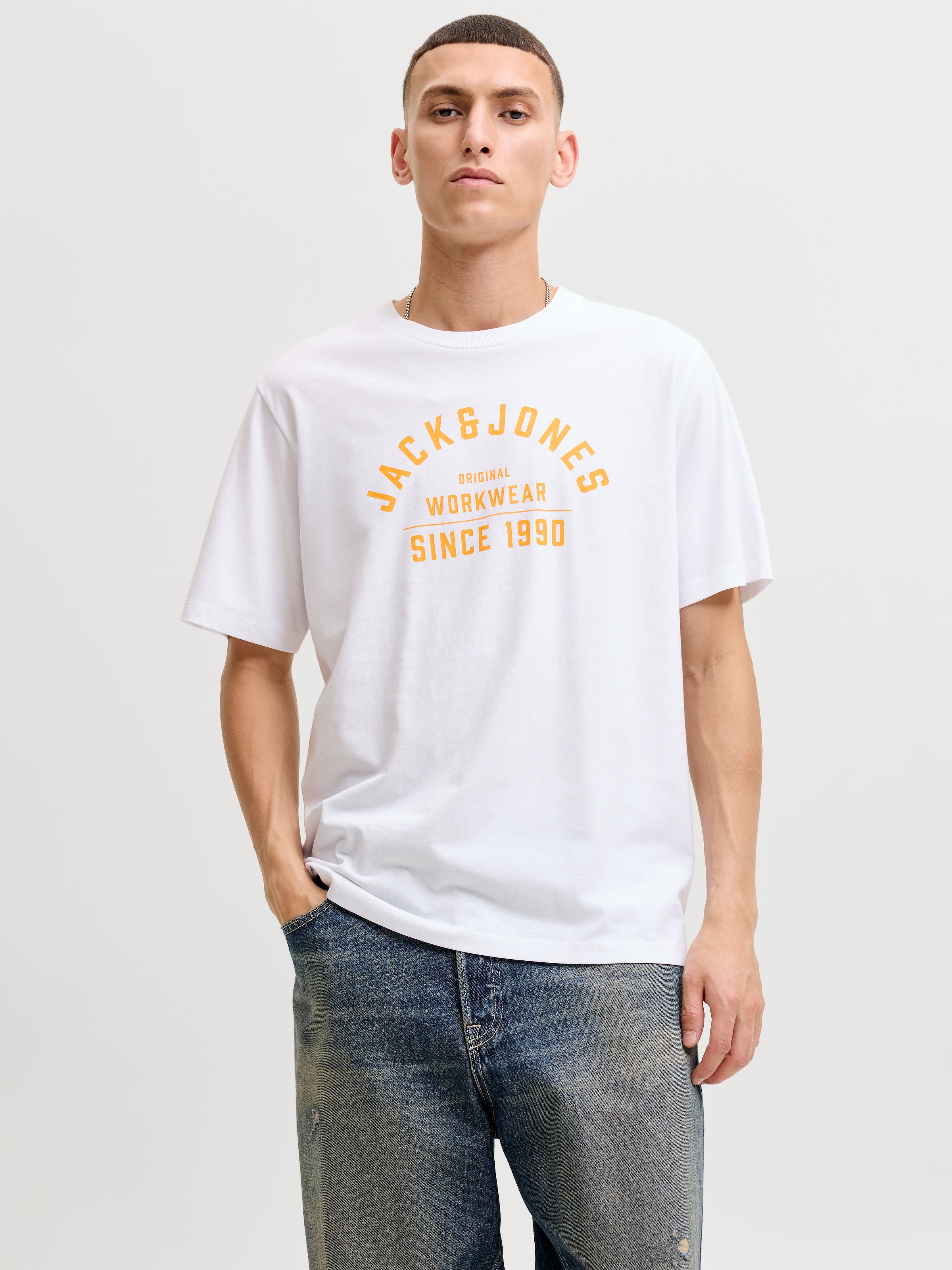 Jack & Jones T-Shirt »JPRBLUTHOR SS TEE FST 4PK MP« Packung, 4 aus Baumwolle, gerader Schnitt