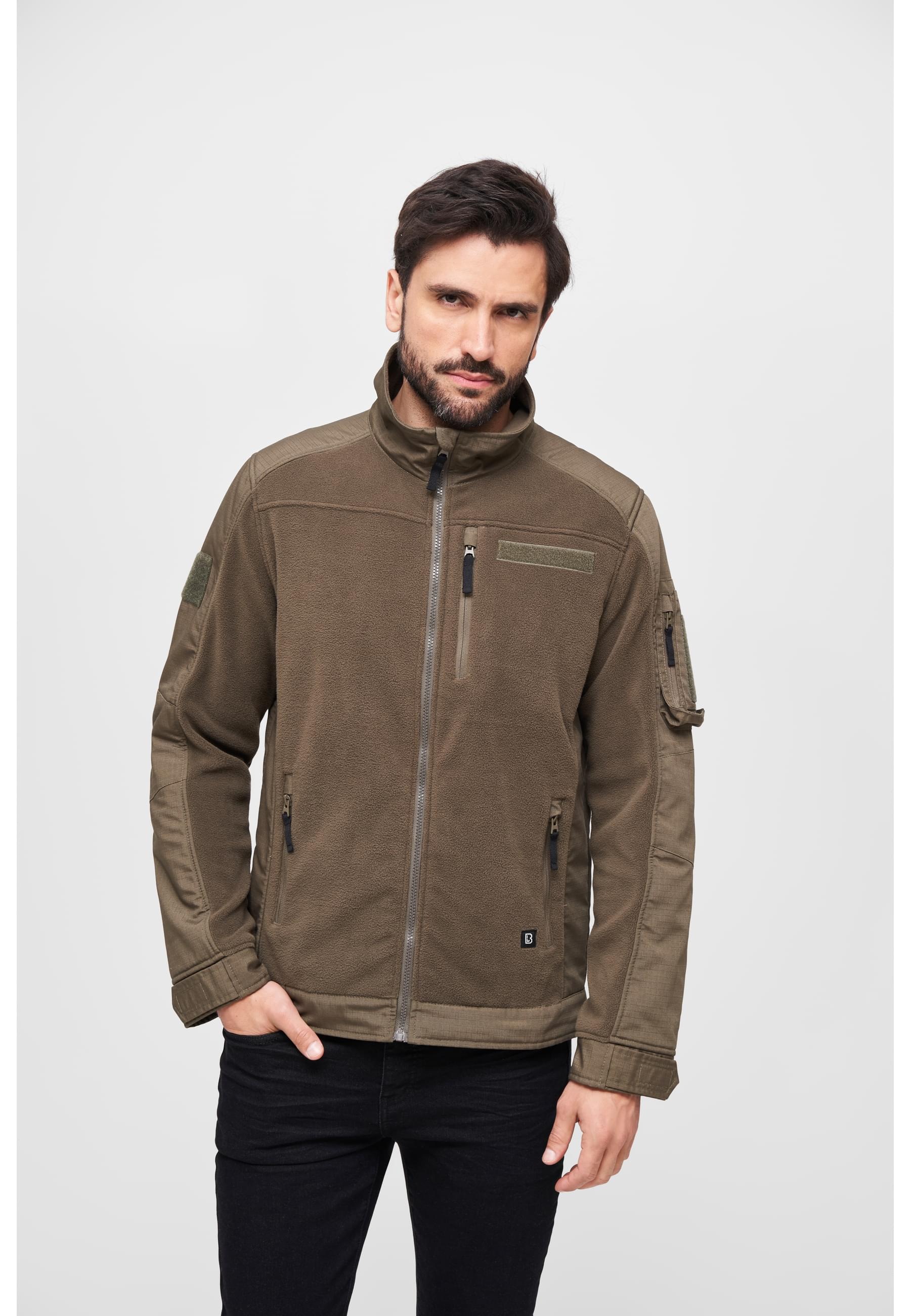 Brandit Allwetterjacke »Brandit Herren Fleecejacket Ripstop«, (1 St.), ohne Kapuze