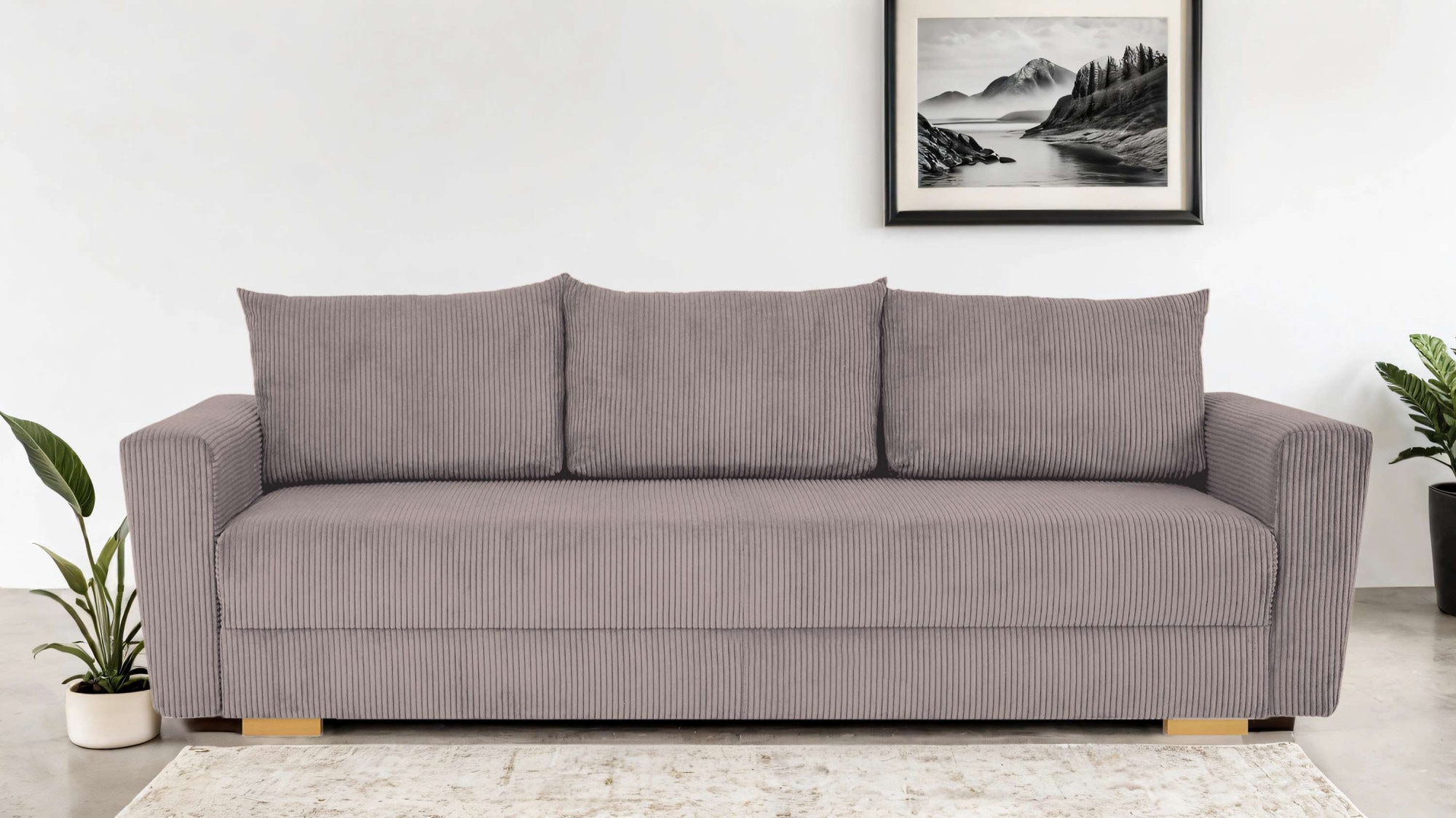 Home affaire 3-Sitzer "MAGHERA 230 cm - OTTO. Verlässliche Qualität." Schlafsofa, Bettkasten, pflegeleicht
