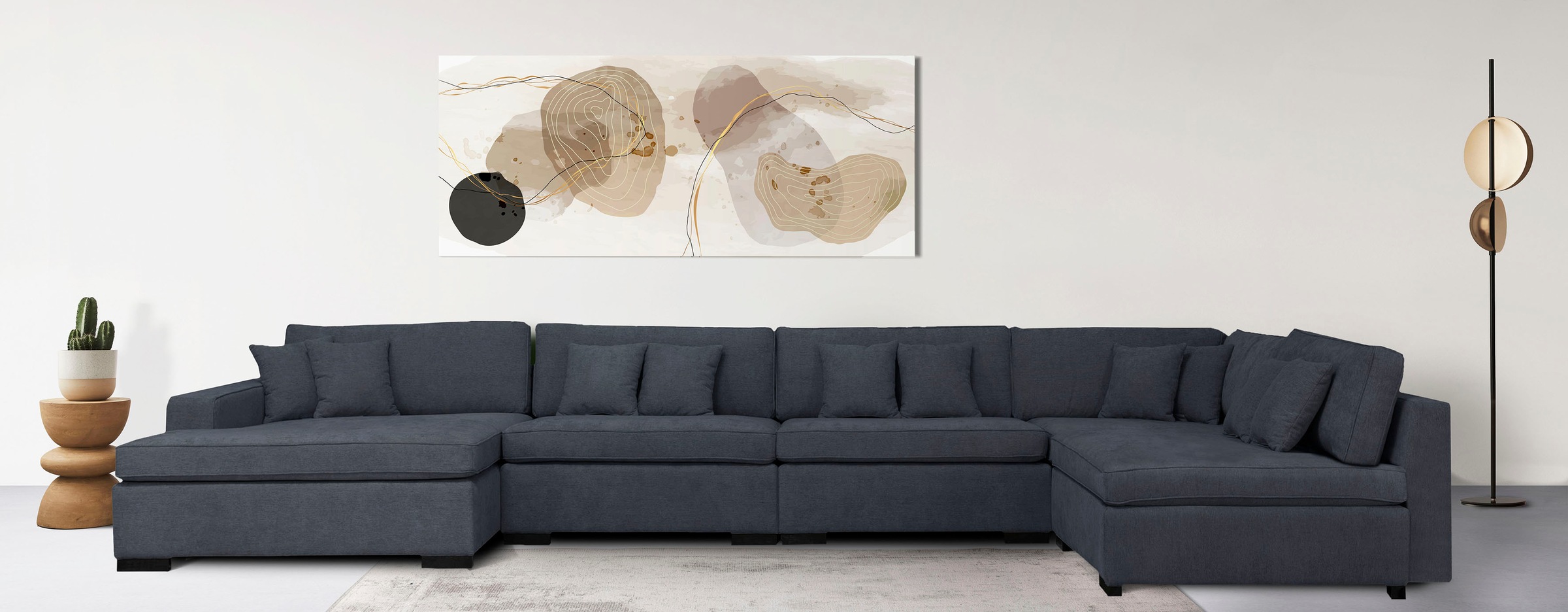 Home affaire Wohnlandschaft "Skara XXL U-Form", Lounge-Sofa XXL mit Federke günstig online kaufen