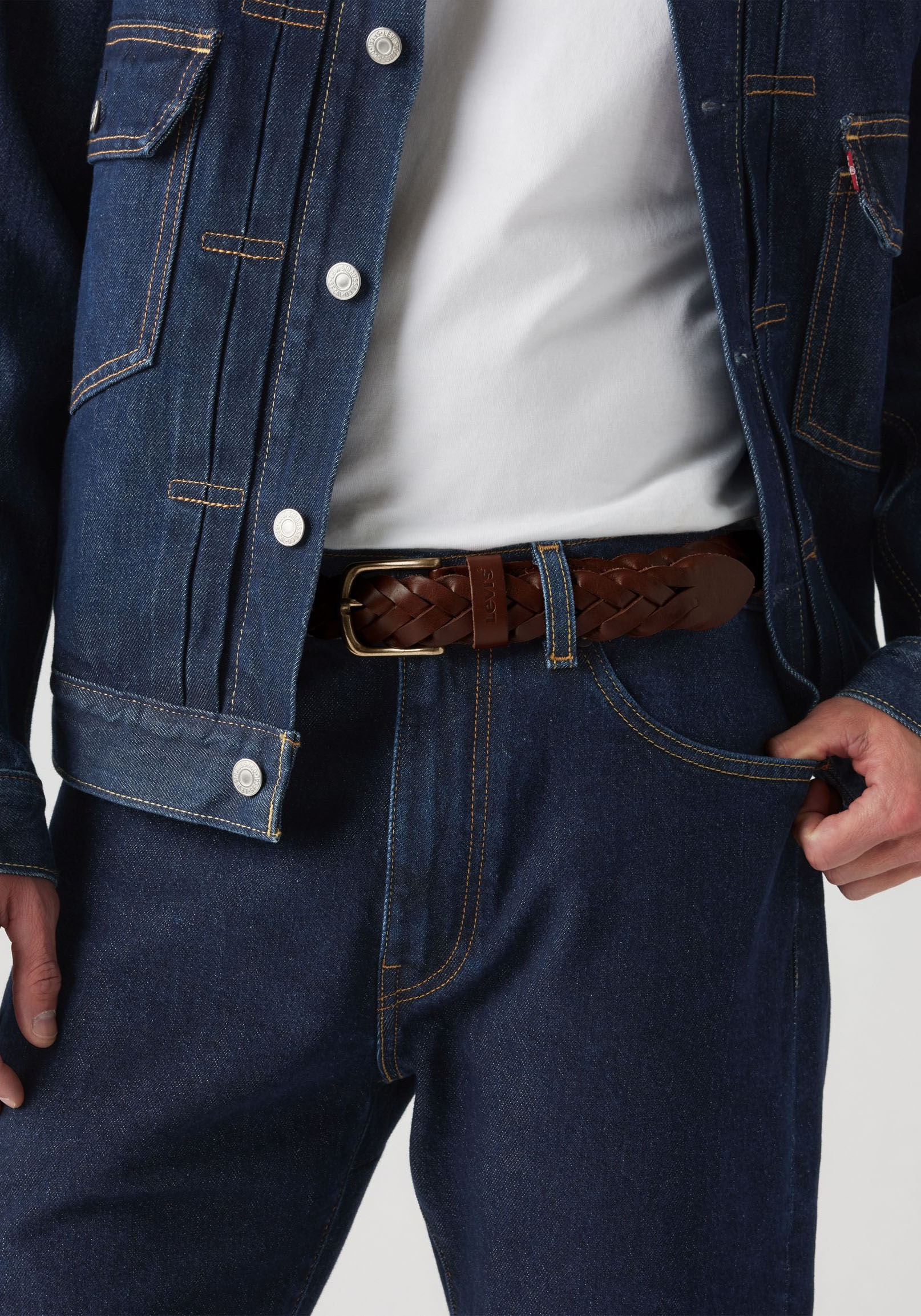 Thumbnail - Levis Ledergürtel "LEATHER BRAID" Unisex