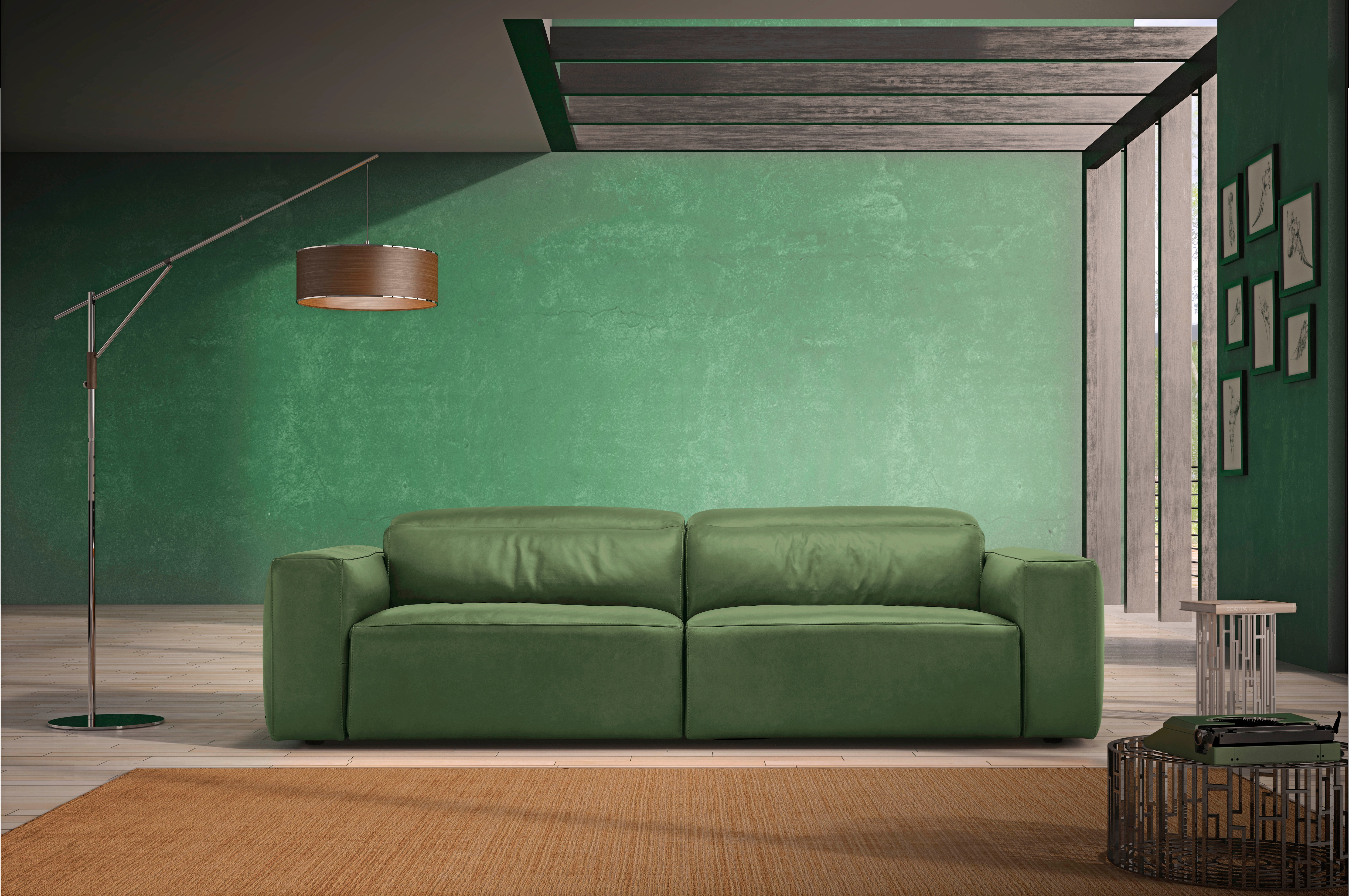 Egoitaliano 2,5-Sitzer "Beverly, Designsofa mit erstklassigem Sitzkomfort und tollen Details" Breite 242 cm, verstellbare Kopfteile