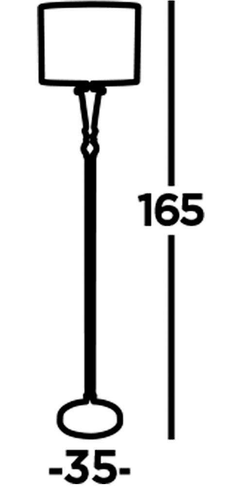 Searchlight Stehlampe »Oscar Floor Lamp - Antique Brass Metal & Linen Shade« E27 1 Stk.